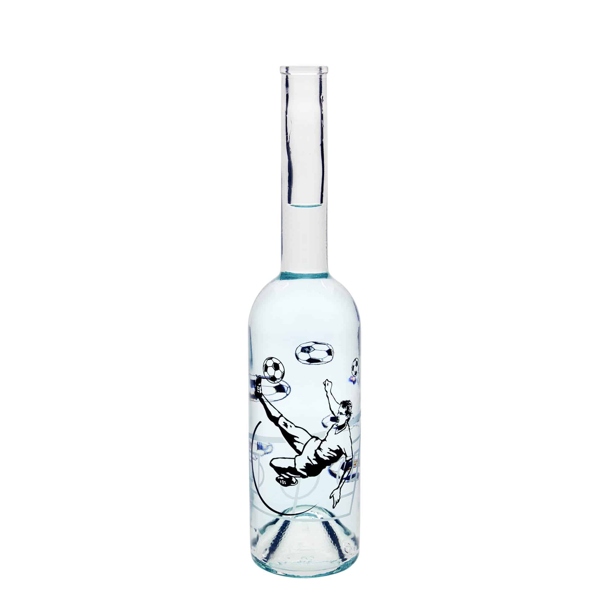 500 ml üvegpalack 'Opera', motívum: labdarúgó, nyílás: dugó