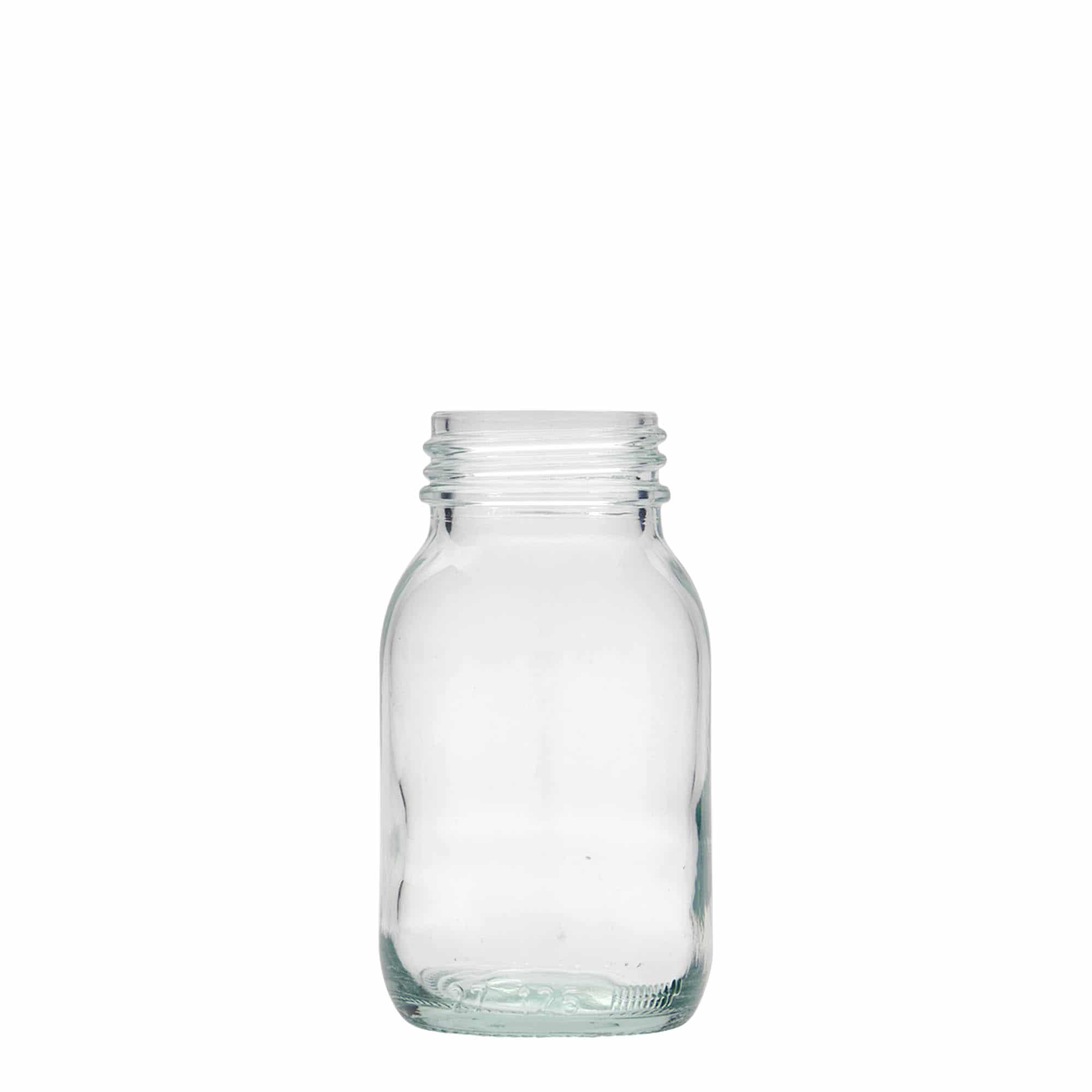 125 ml-es széles nyakú üveg, szájnyílás: DIN 40 125 ml-es széles nyakú üveg, szájnyílás: DIN 40