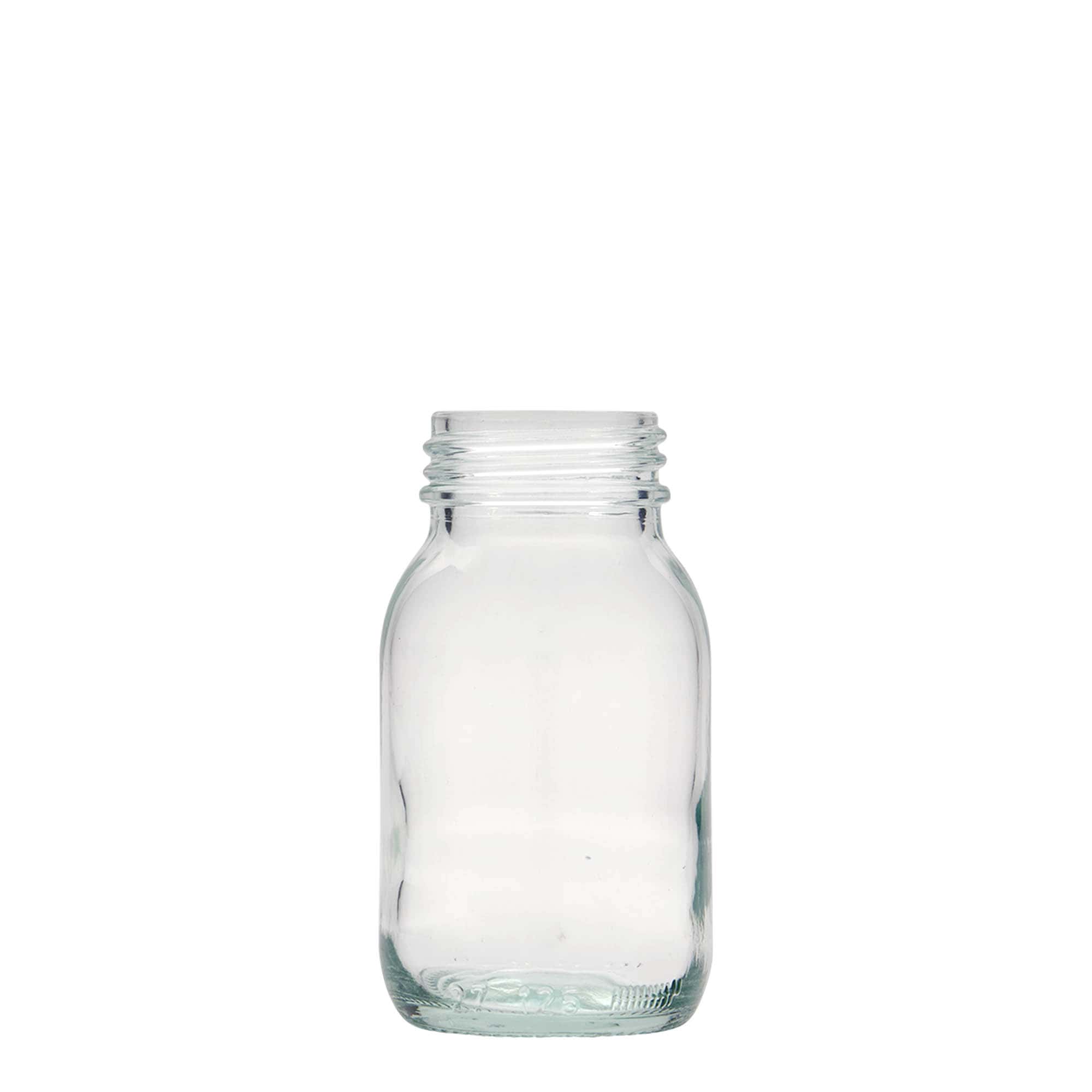 125 ml széles szájú üveg, nyílás: DIN 40