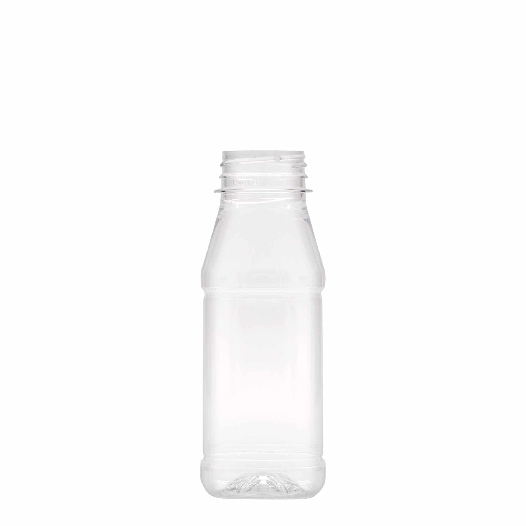 250 ml-es PET-palack 'Milk and Juice Carré', négyzet alakú, műanyag, szájnyílás: 38 mm 250 ml-es PET-palack 'Milk and Juice Carré', négyzet alakú, műanyag, szájnyílás: 38 mm
