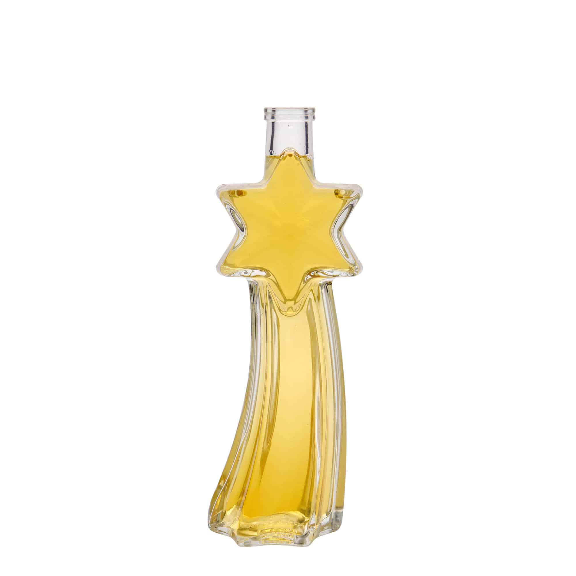 200 ml üvegpalack 'Hullócsillag', nyílás: parafa