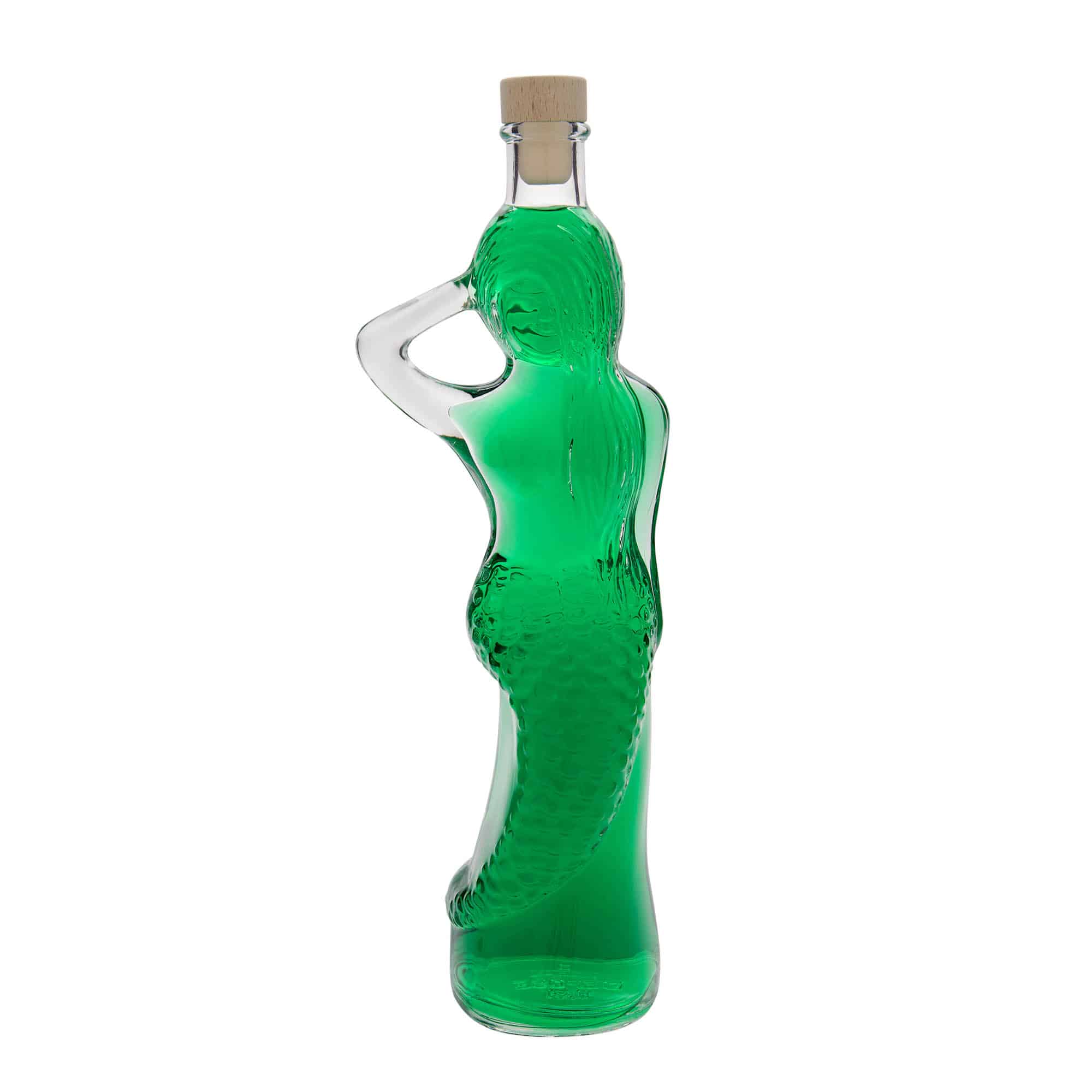 500 ml-es üvegpalack 'Meerjungfrau', szájnyílás: parafadugó