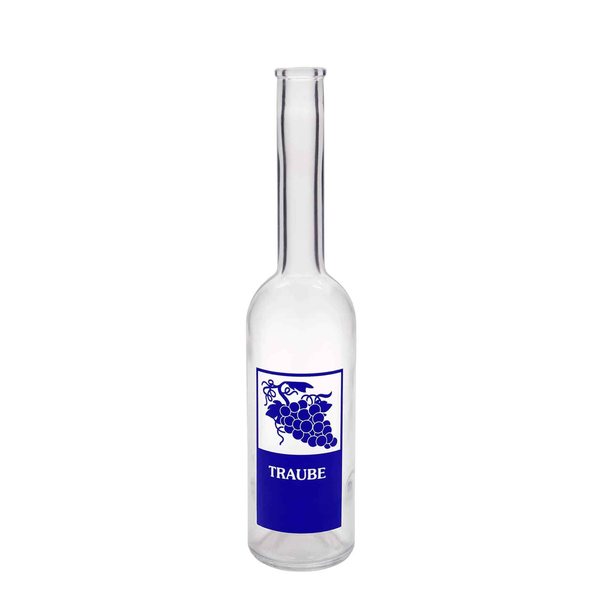 500 ml üvegpalack 'Opera', motívum: szőlő, nyak: parafa