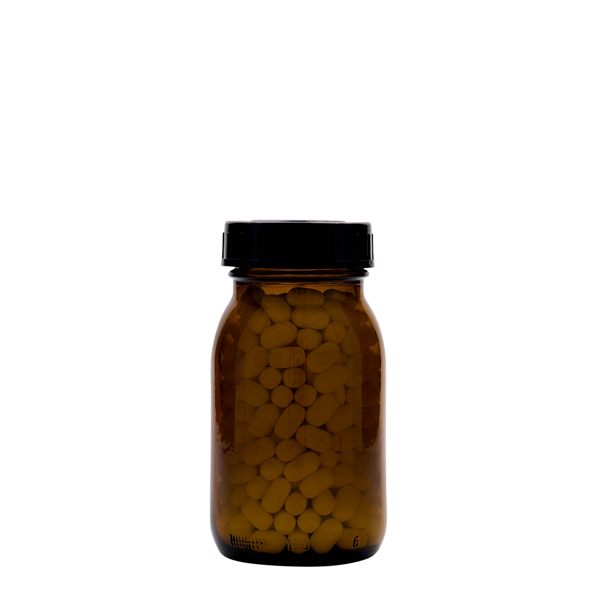 150 ml széles szájú üveg, barna, nyílás: DIN 45 150 ml széles szájú üveg, barna, nyílás: DIN 45