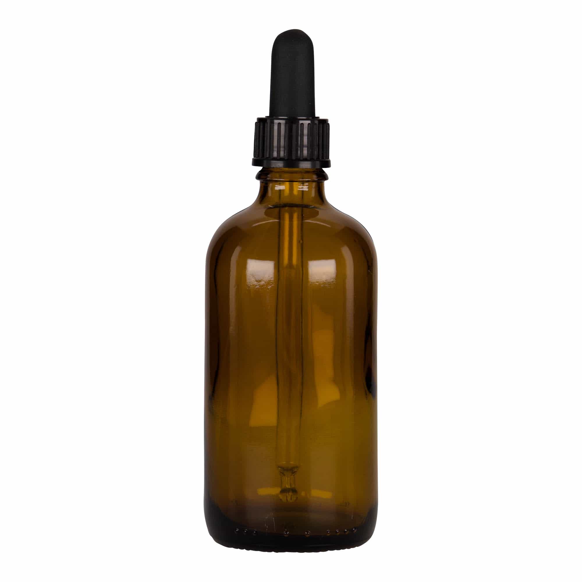 100 ml pipettás üveg gyógyszerhez, üveg, barna-fekete, nyílás: DIN 18