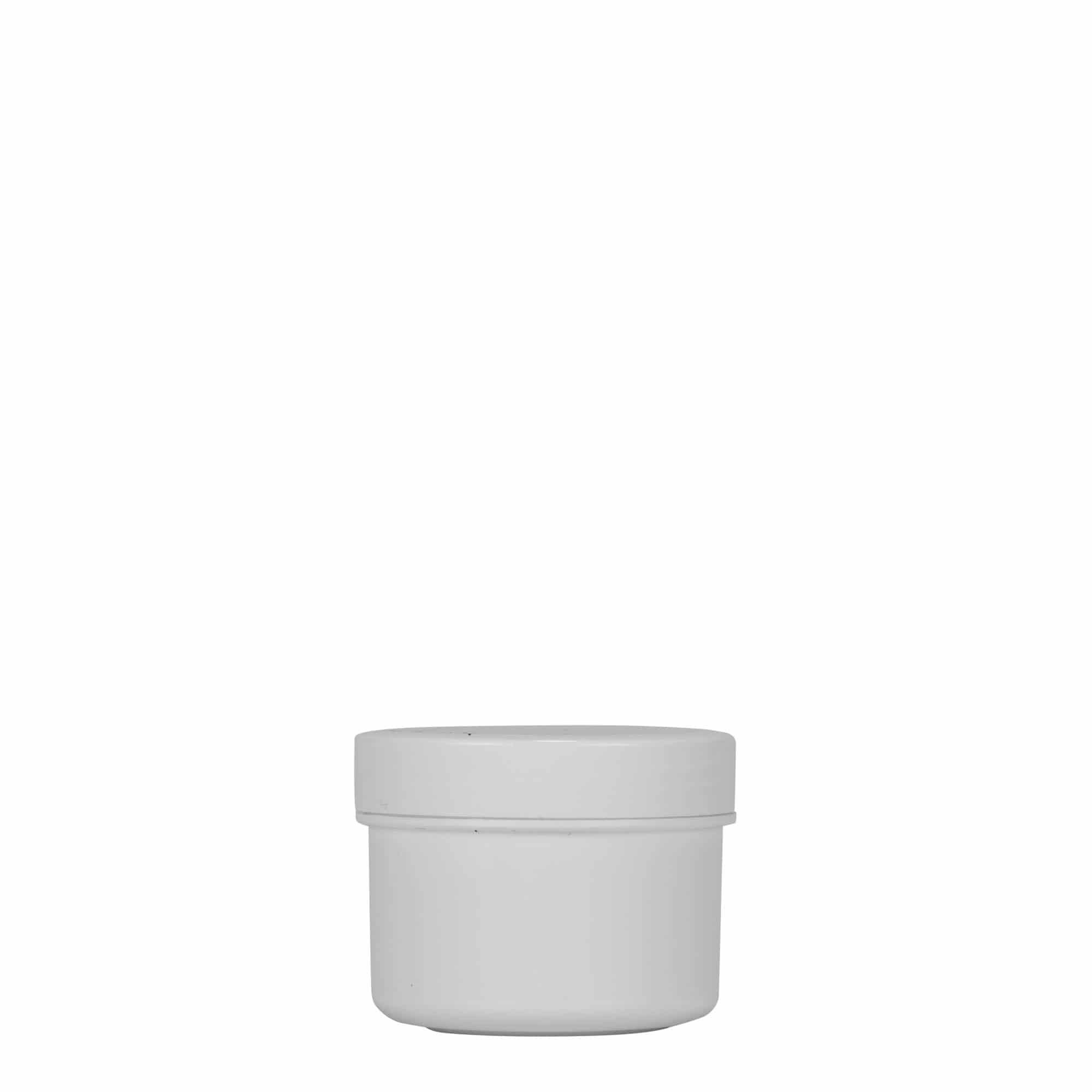 35 ml műanyag tégely 'White Line', PP, fehér, nyílás: csavarzár