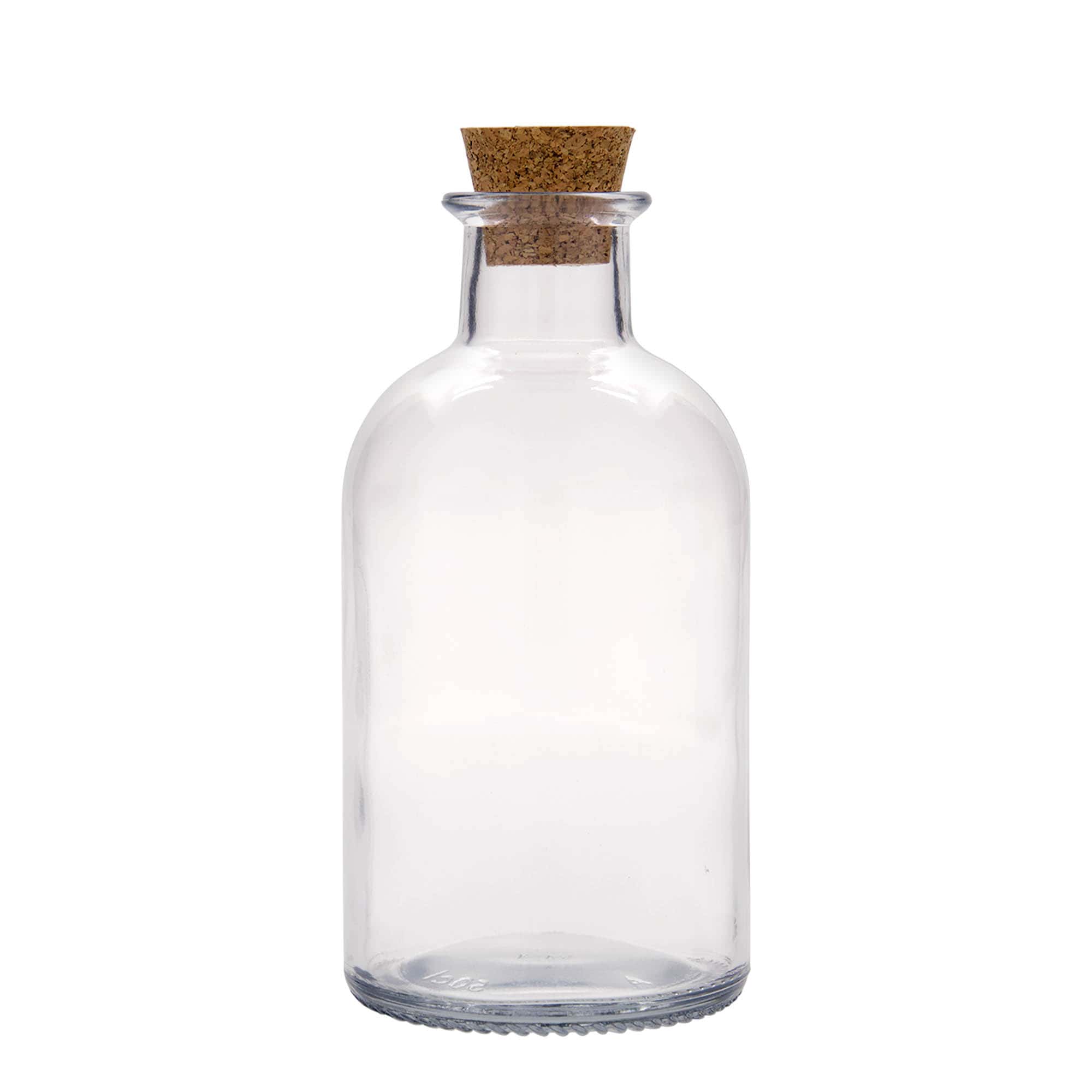 250 ml-es üvegpalack 'Eleganta', ovális, szájnyílás: parafadugó
