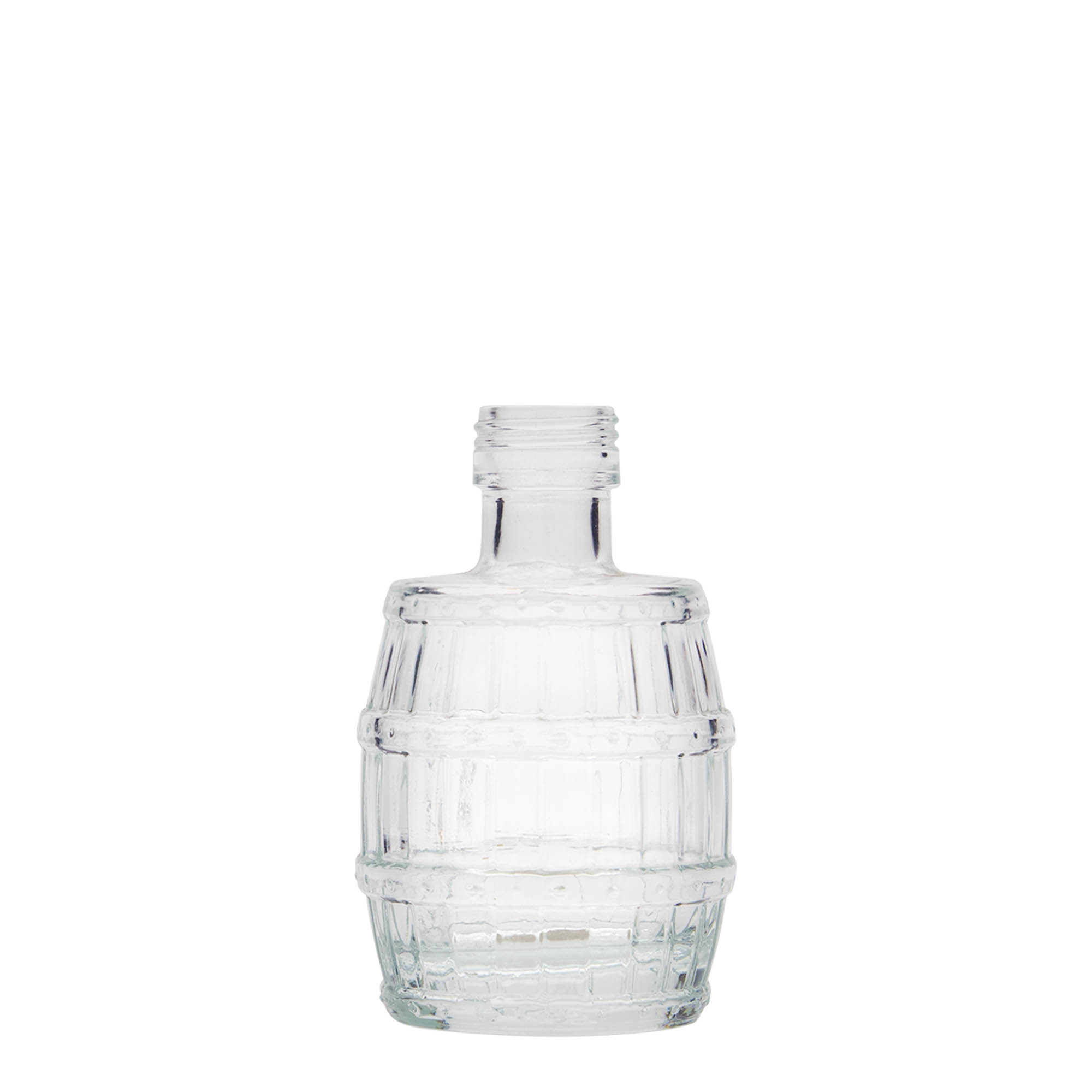 100 ml üveges palack 'hordó', nyílás: PP 24 100 ml üveges palack 'hordó', nyílás: PP 24