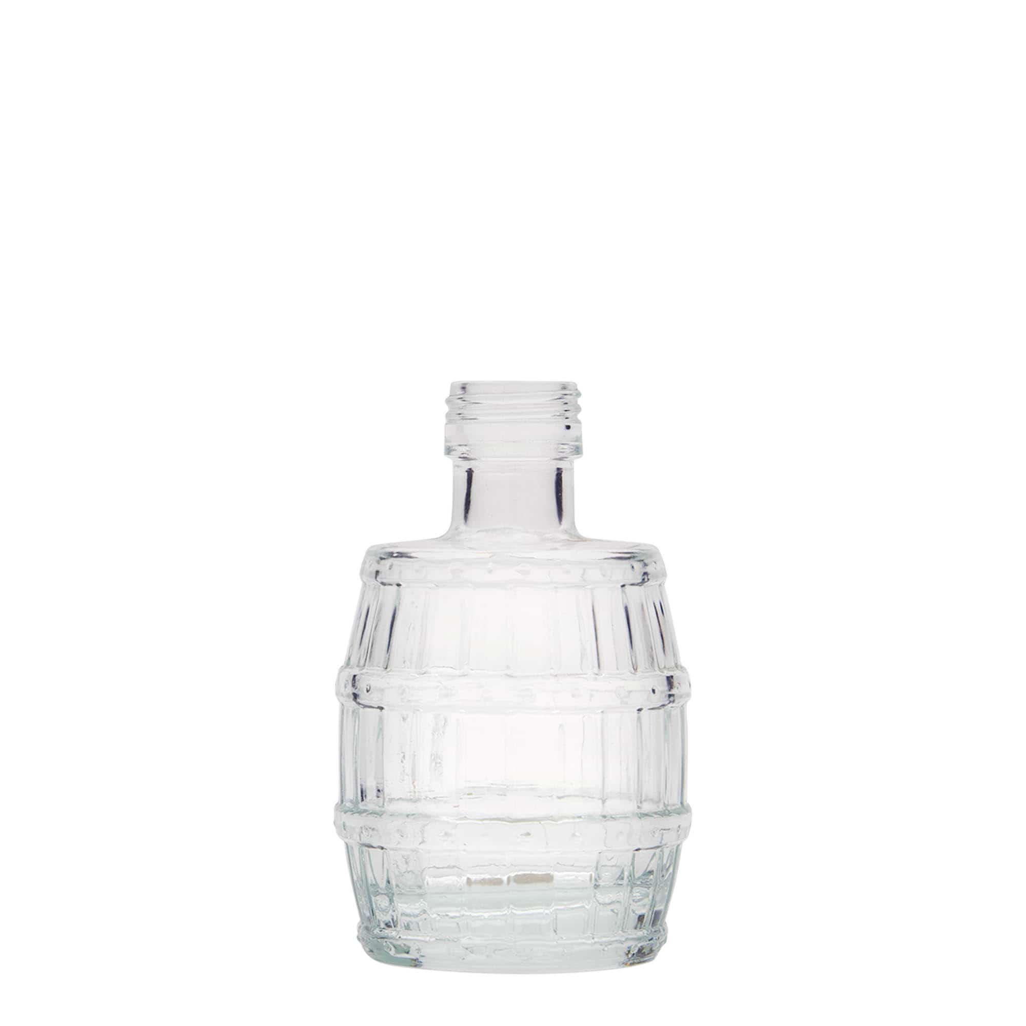 100 ml üveges palack 'hordó', nyílás: PP 24