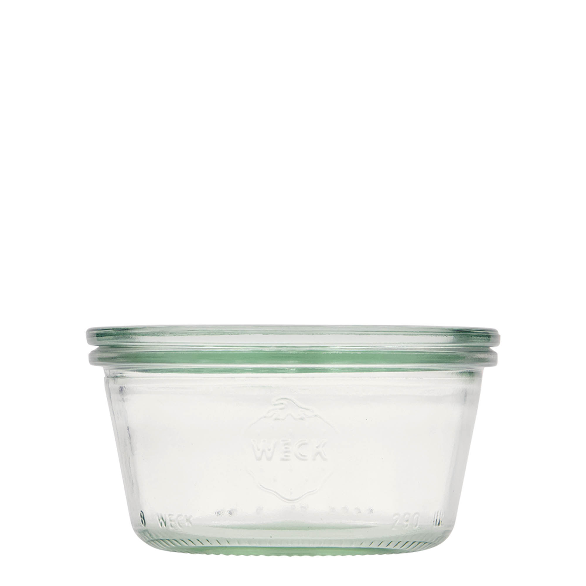 6x 290 ml lapos Felfordítható WECK-üveg üvegfedéllel RR 100