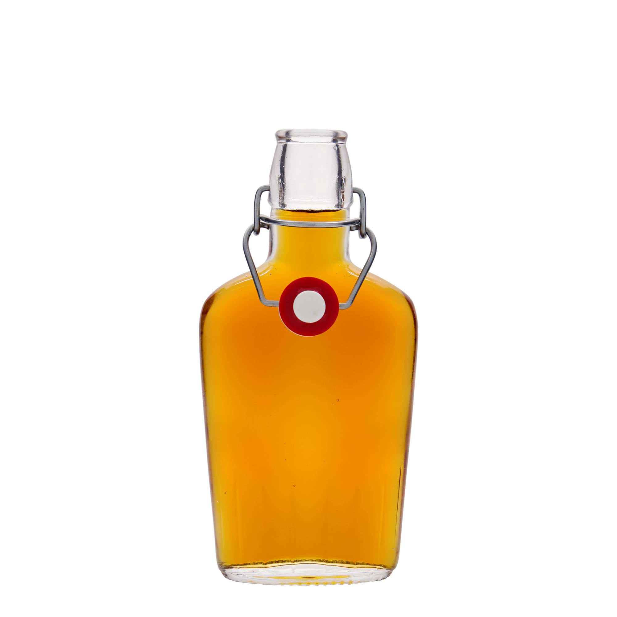 250 ml üvegpalack 'Fiaschetta', ovális, nyílás: patentzár
