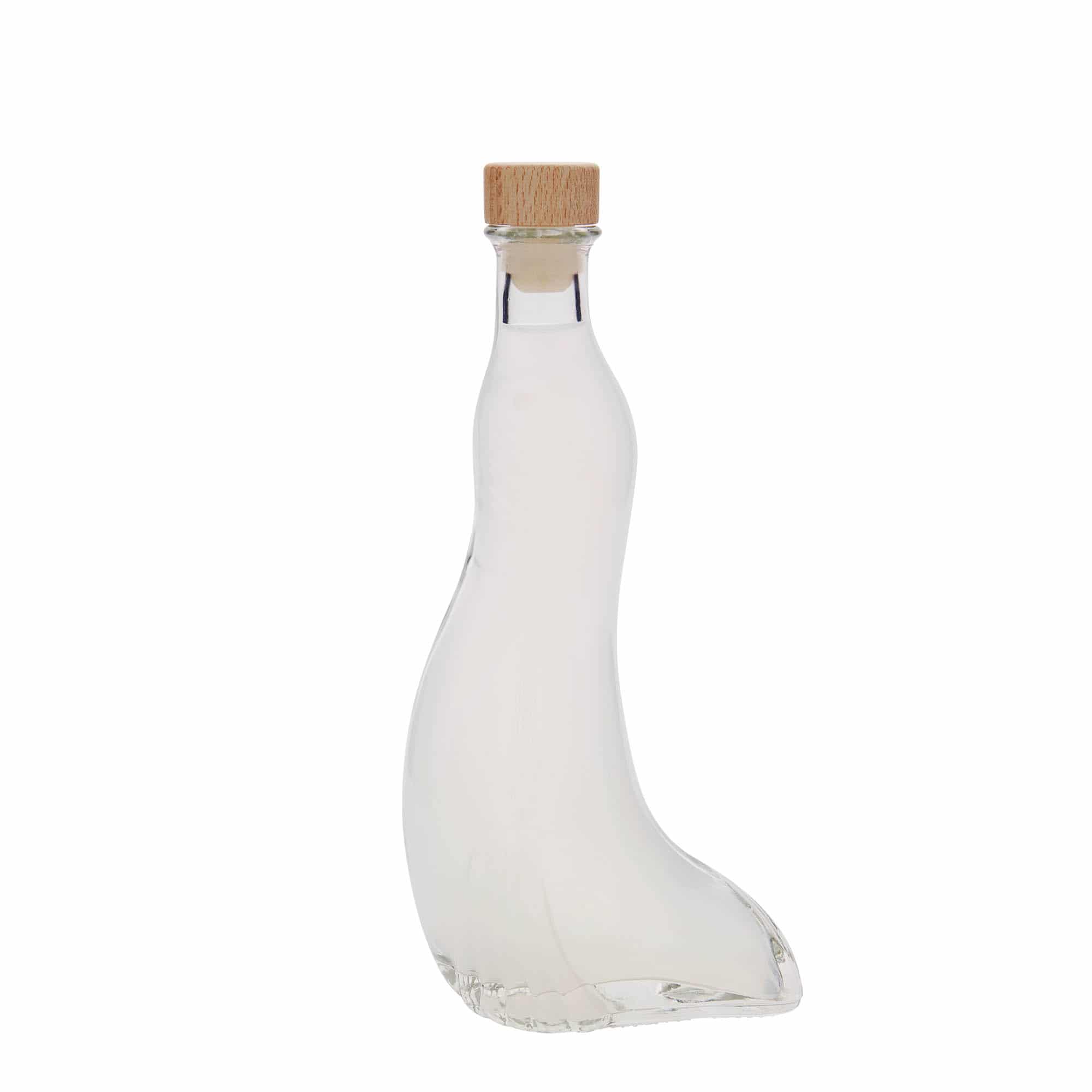200 ml-es üvegpalack ’Seehund', szájnyílás: parafadugó