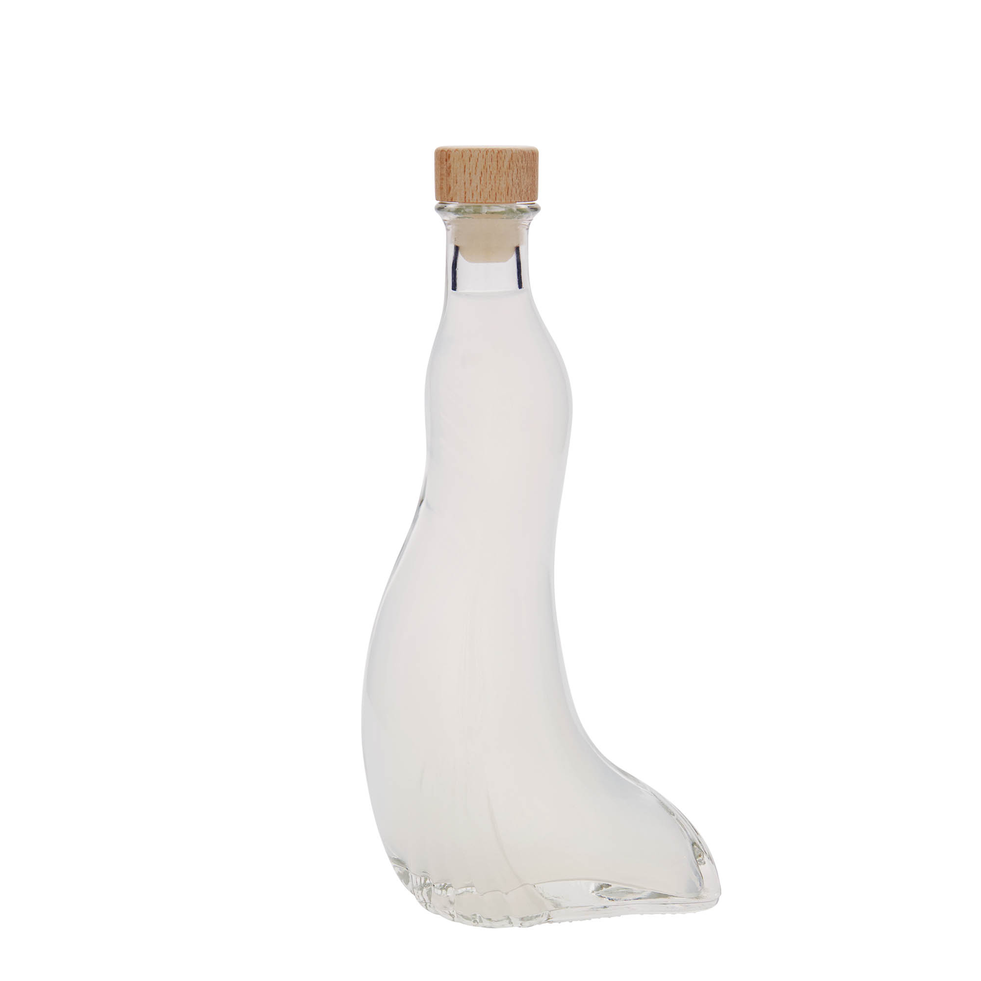 200 ml üvegpalack 'Fóka', nyílás: parafa dugó