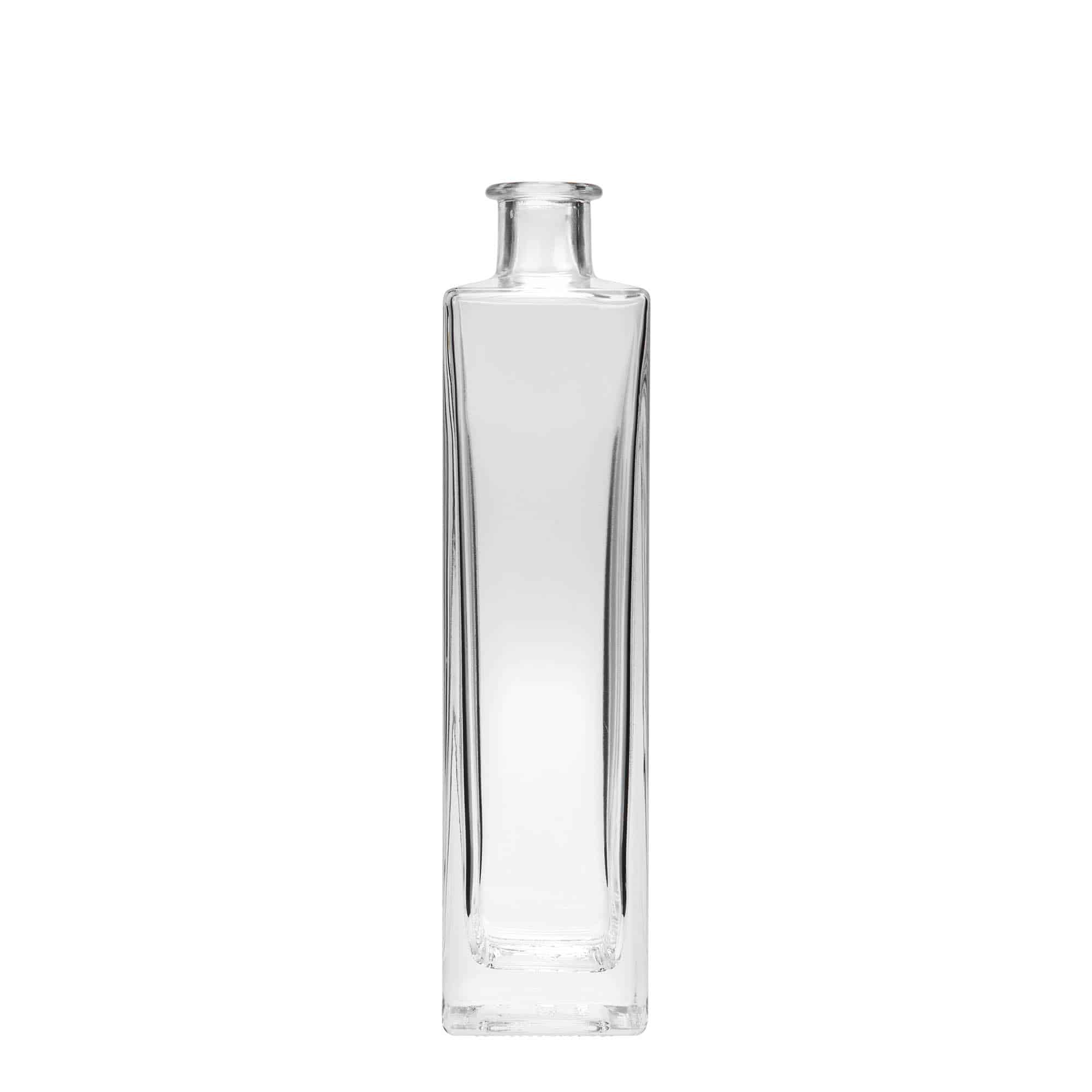500 ml-es üvegpalack 'Rafaello', négyzet alakú, szájnyílás: parafadugó