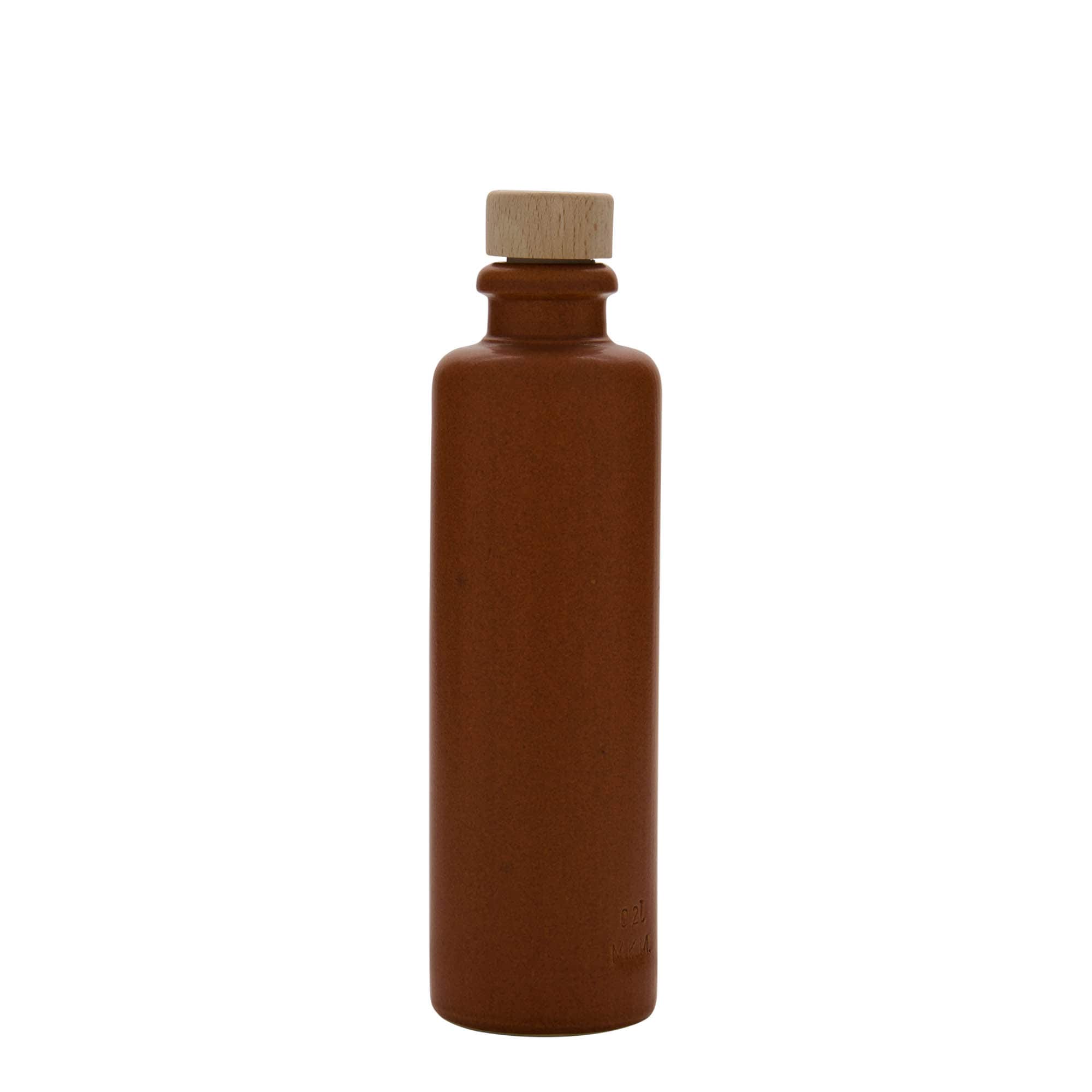 200 ml agyagedény, kőedény, vörösbarna, nyílás: parafa
