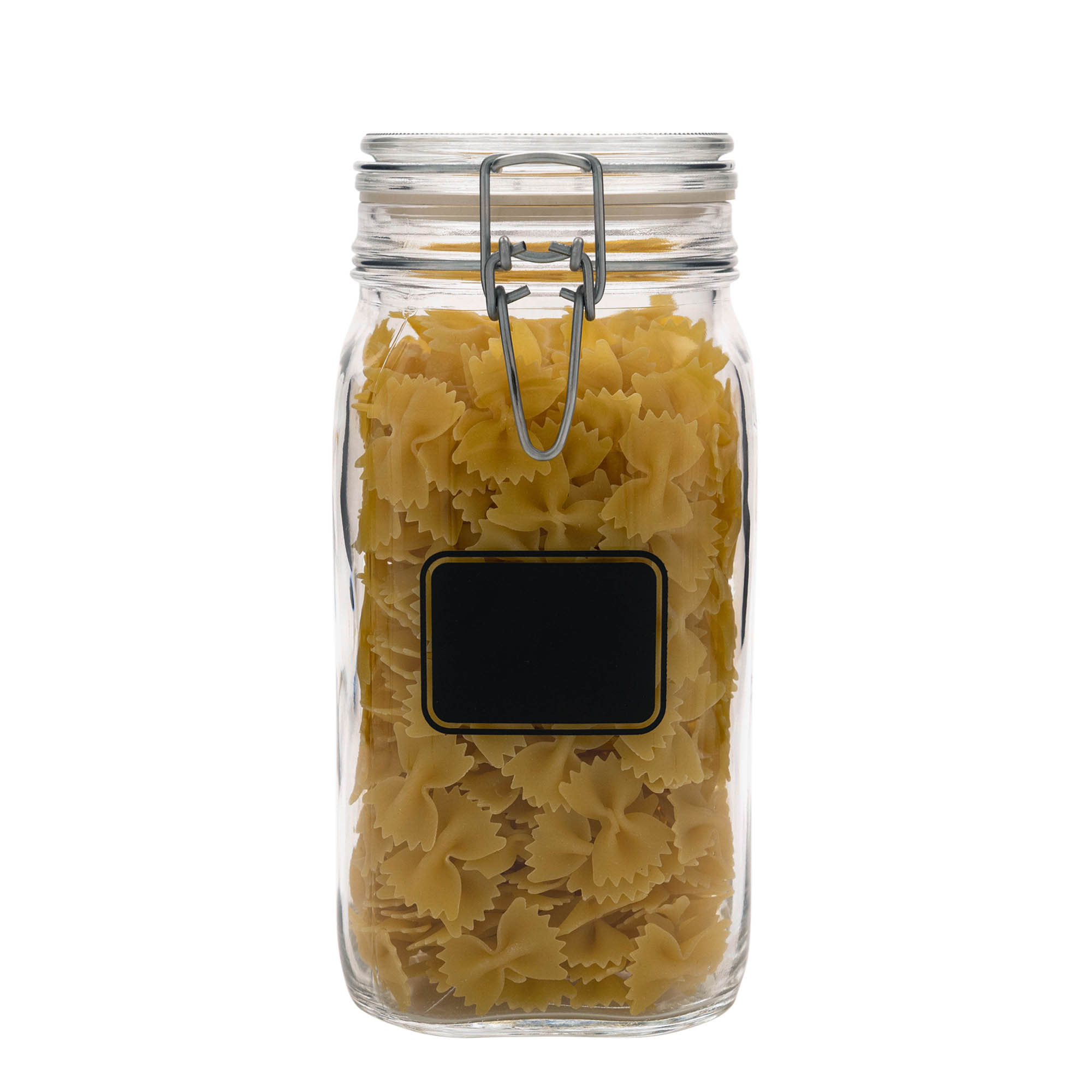 1.500 ml drótfüles üveg 'Fido', motívum: címketábla, négyzet alakú, nyílás: drótfüles zárófedél 1.500 ml drótfüles üveg 'Fido', motívum: címketábla, négyzet alakú, nyílás: drótfüles zárófedél