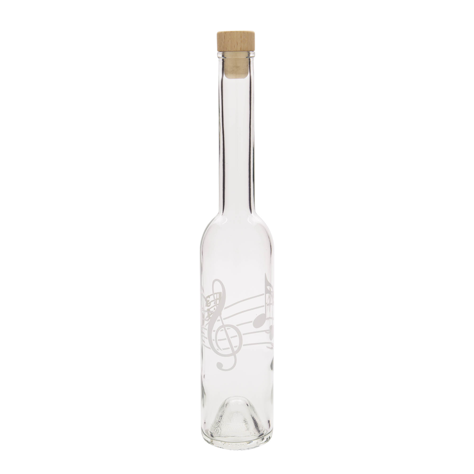 350 ml üvegpalack 'Opera', motívum: hangjegyek, nyílás: parafa 350 ml üvegpalack 'Opera', motívum: hangjegyek, nyílás: parafa