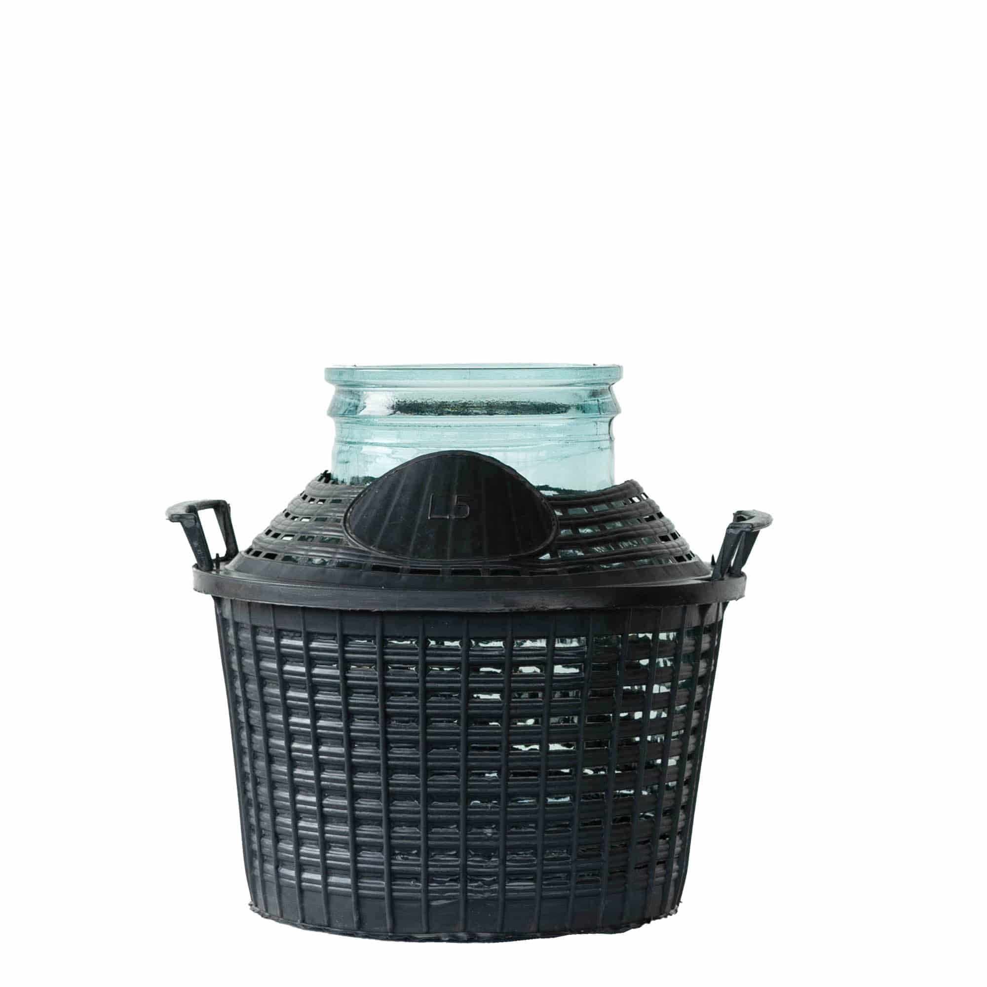 5 l ballonpalack széles nyakkal, üveg, nyílás: fedéllel