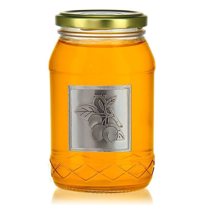 Címke ónból 'Mirabelle', négyzet alakú, fém, ezüst