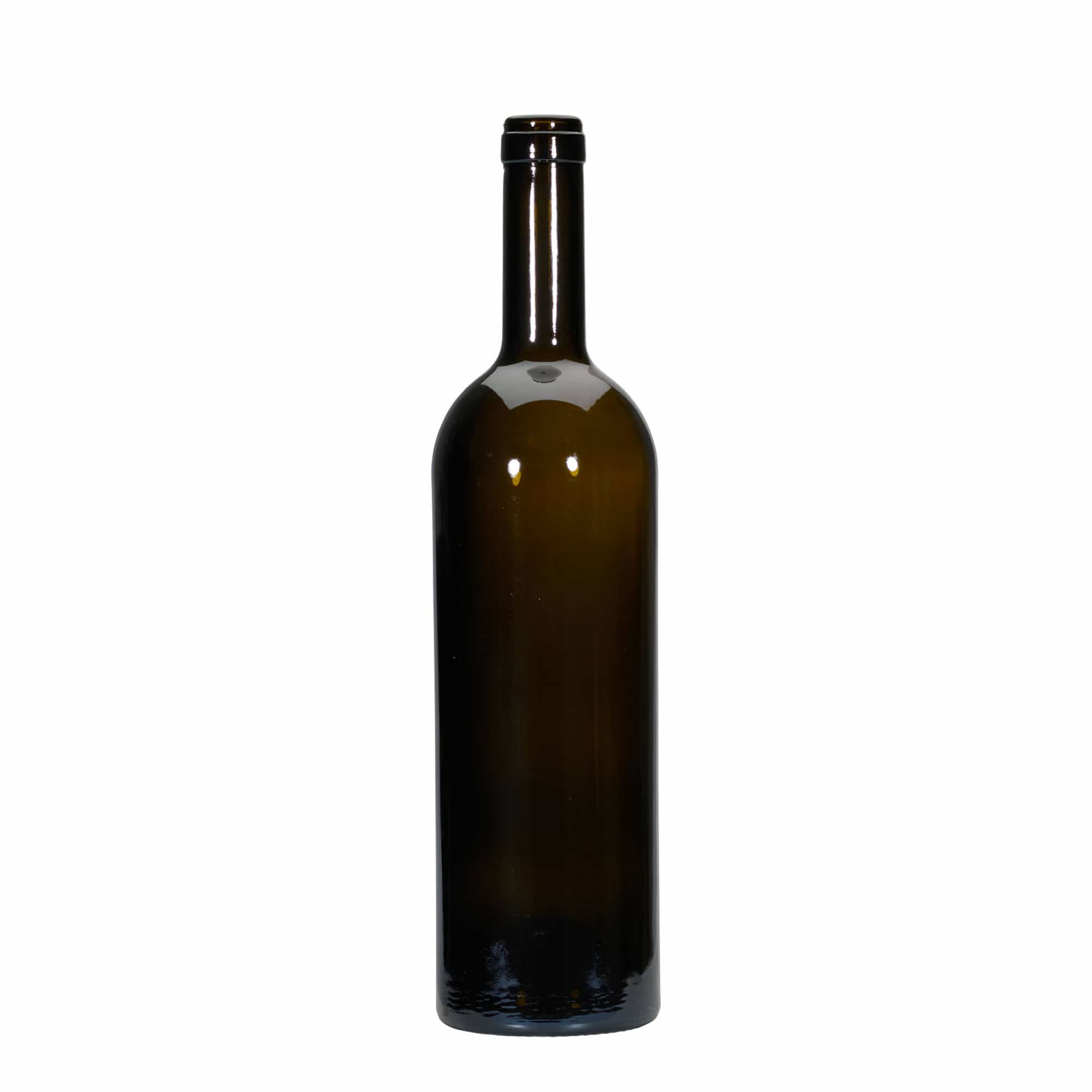 750 ml borosüveg 'Golia', antikzöld, nyílás: parafa