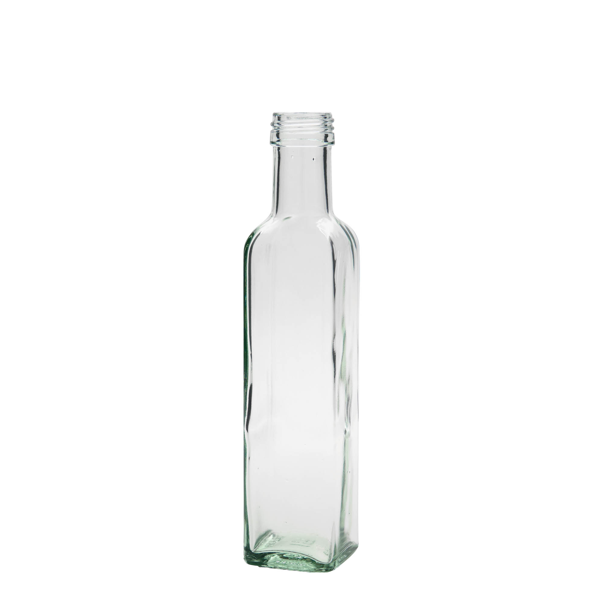 250 ml üvegpalack 'Marasca', négyszögletes, nyílás: PP 31,5 250 ml üvegpalack 'Marasca', négyszögletes, nyílás: PP 31,5