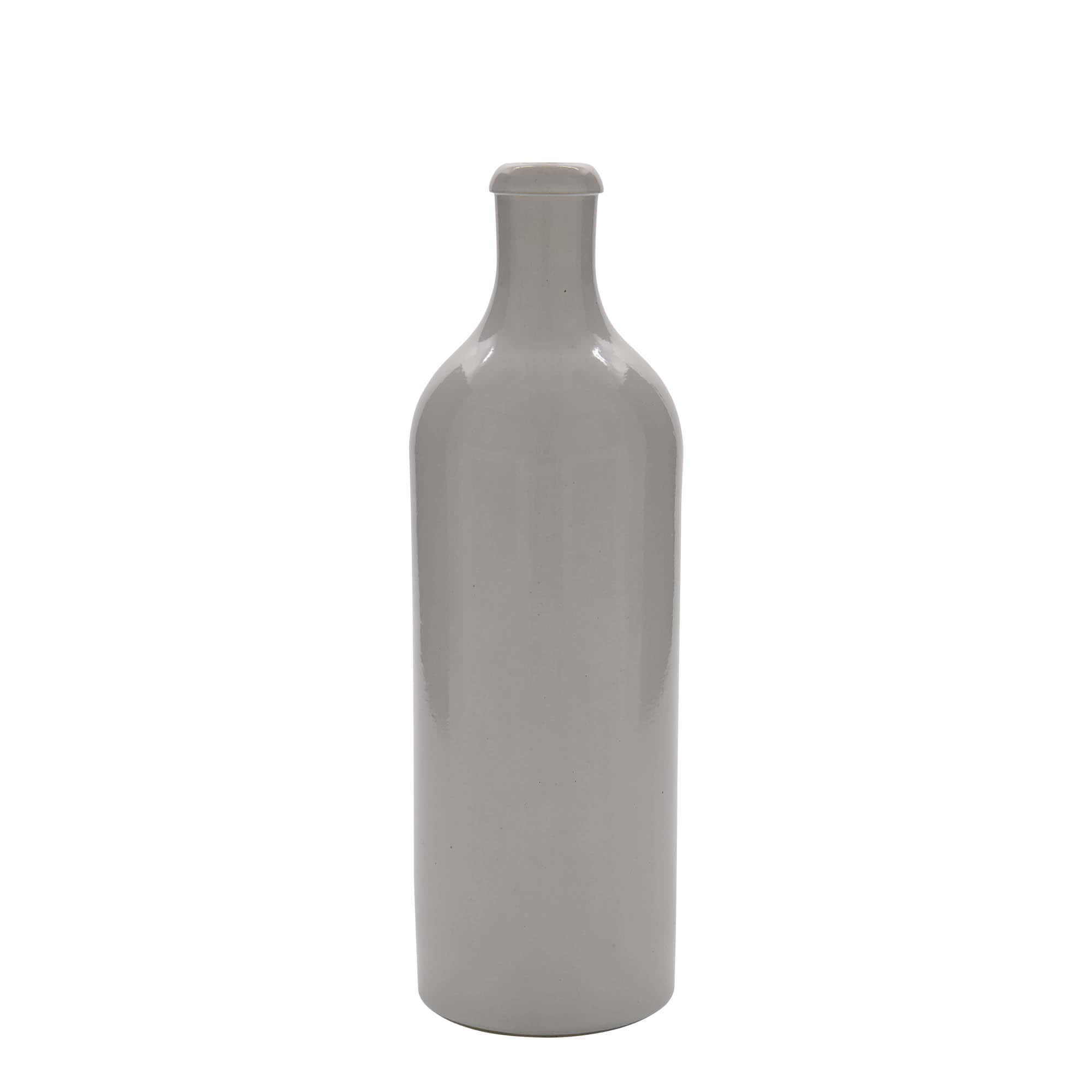 750 ml agyagedény, kőedény, fehér, nyílás: parafa
