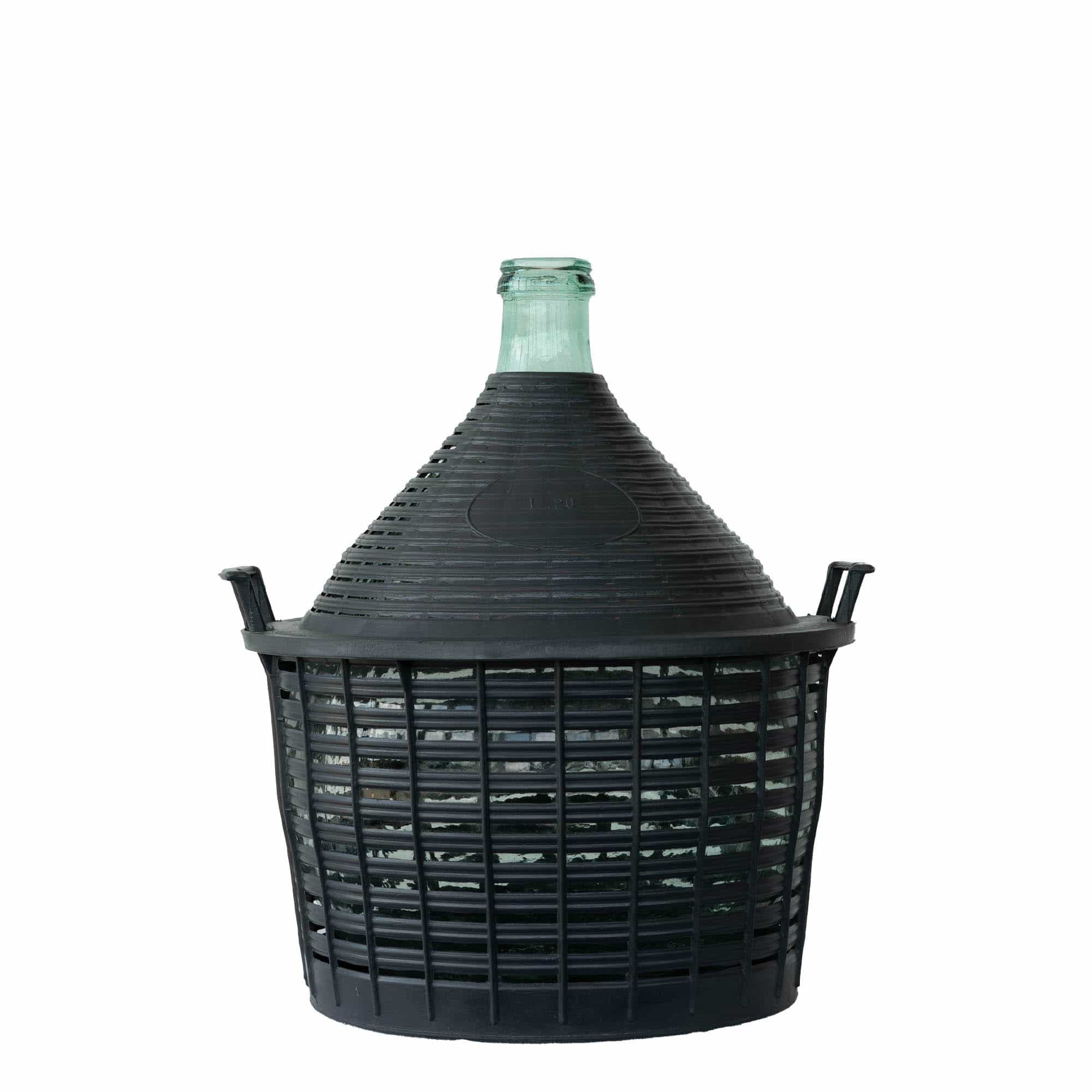 20 l ballonpalack keskeny nyakkal, üveg, nyílás: fedéllel ellátott száj