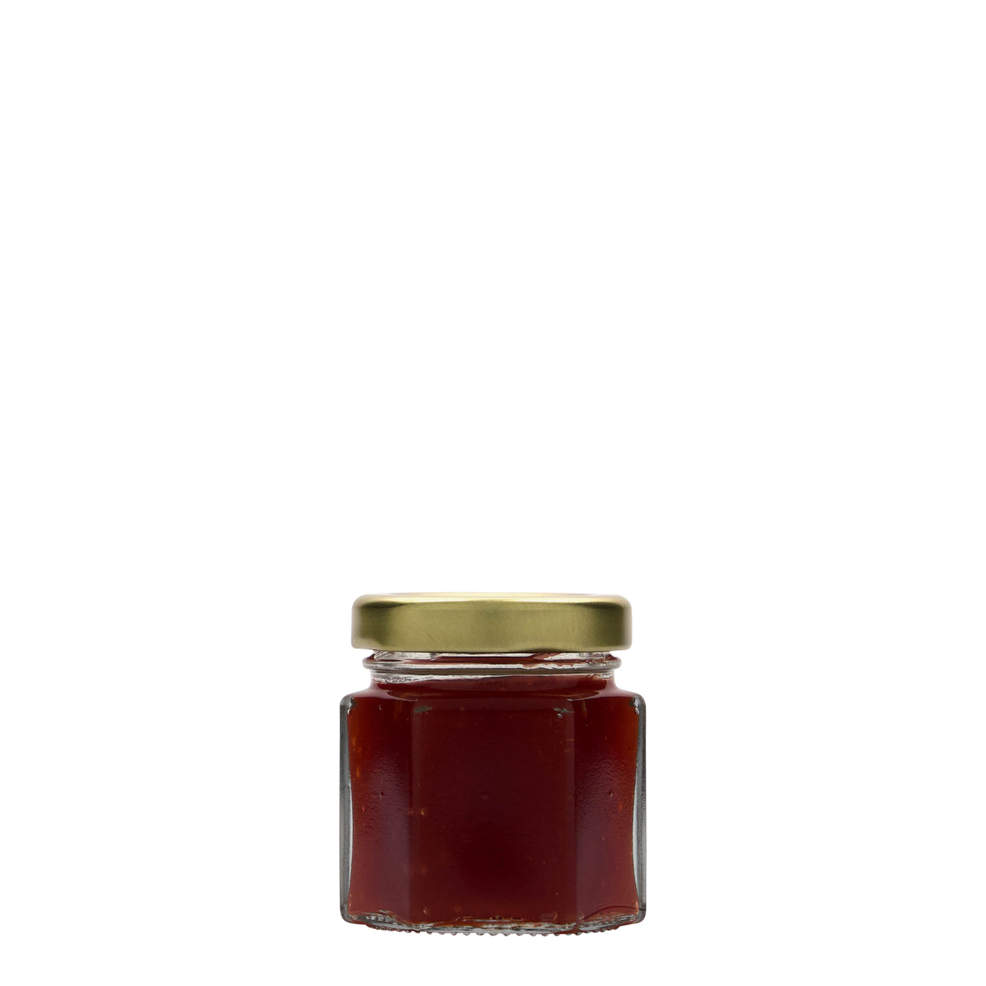 47 ml hatszögletű üveg, nyílás: csavaros zárófedél (TO 43) 47 ml hatszögletű üveg, nyílás: csavaros zárófedél (TO 43)