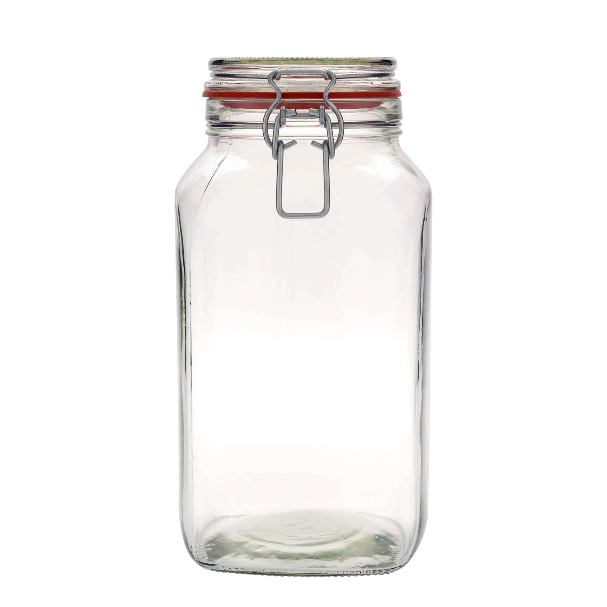 2.590 ml drótfüles üveg, négyzet alakú, nyílás: drótfüles záróelem