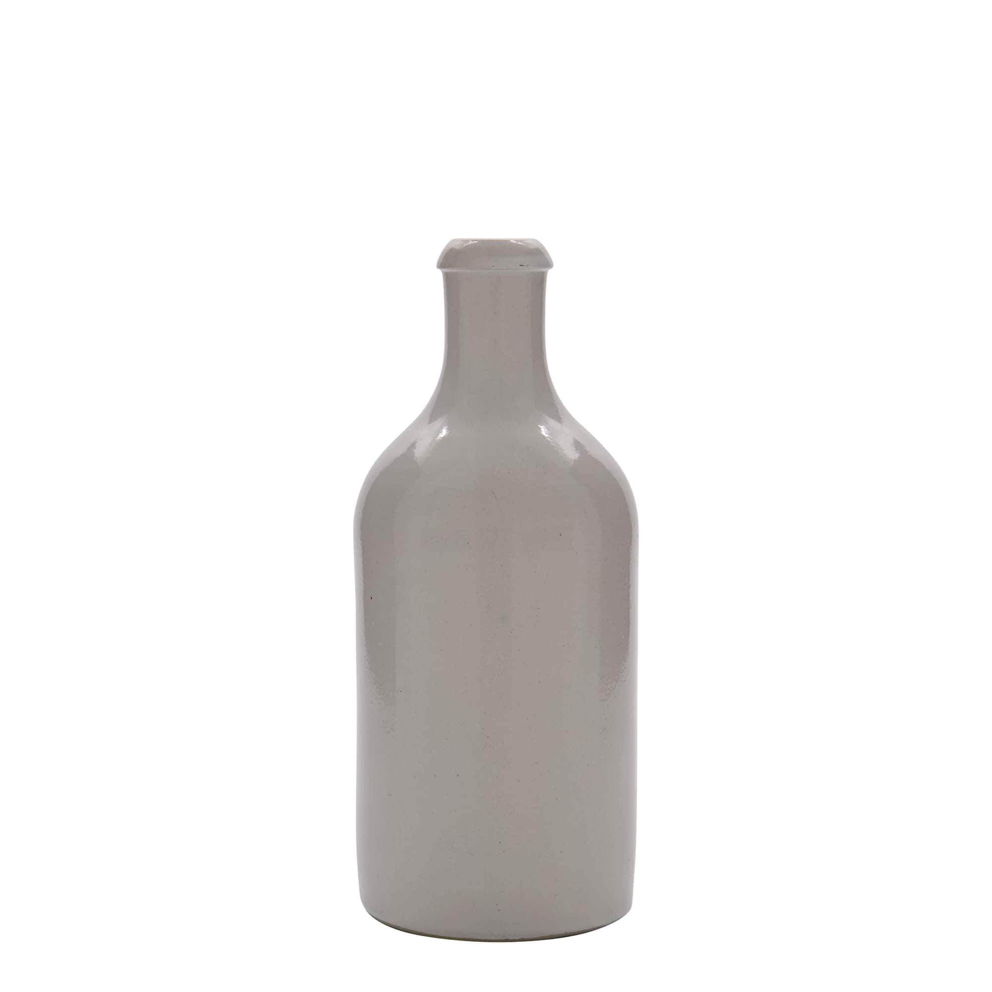 500 ml agyagedény, kőedény, fehér, nyílás: parafa