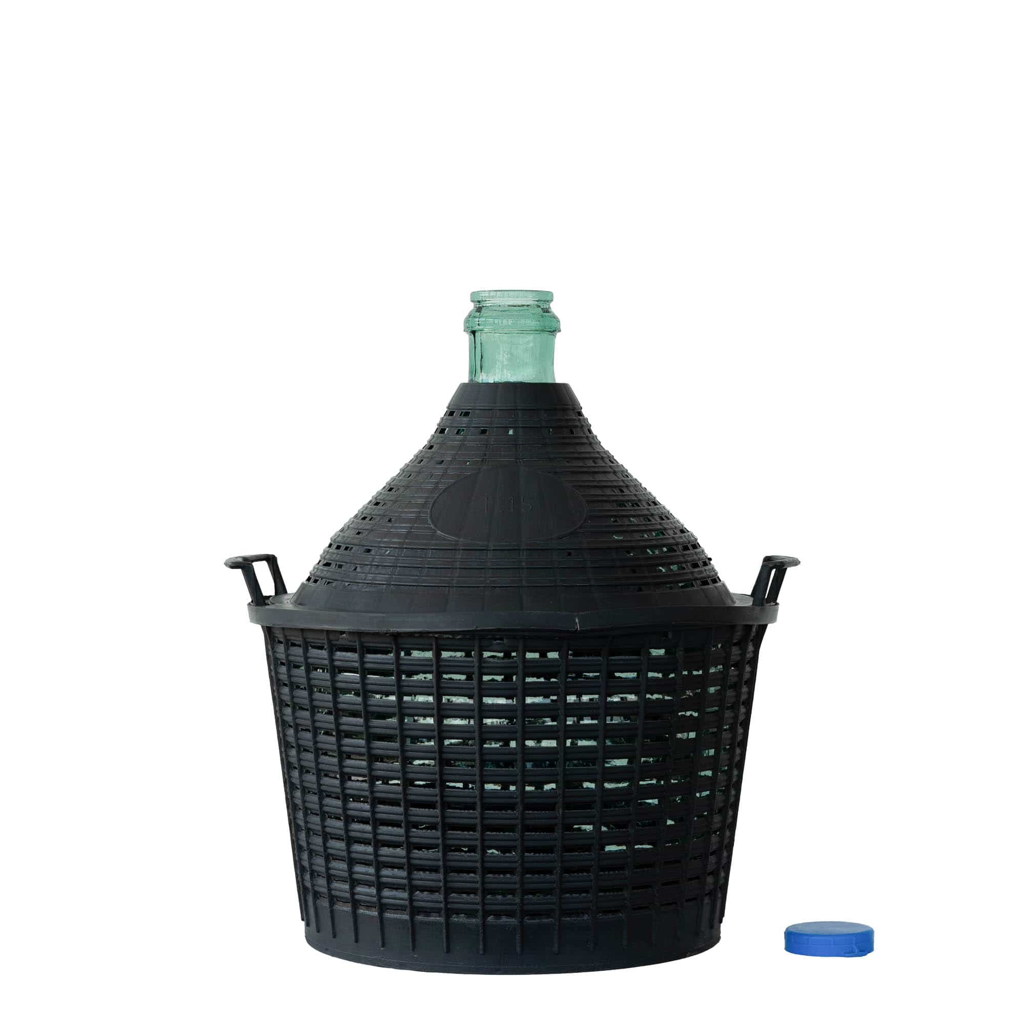 15 l ballonpalack keskeny nyakkal, üveg, nyílás: ráhúzható fedél