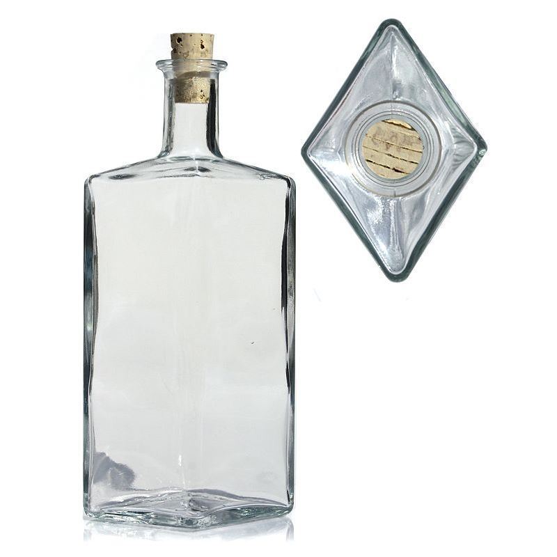 500 ml üvegpalack 'Riva', rombusz alakú, nyílás: parafa 500 ml üvegpalack 'Riva', rombusz alakú, nyílás: parafa