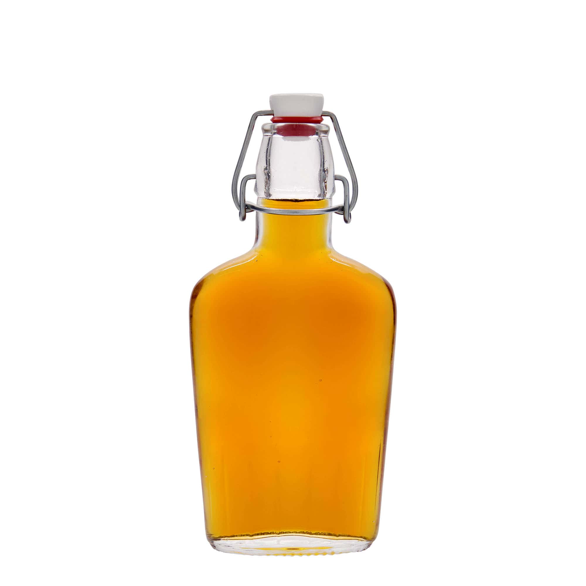 250 ml üvegpalack 'Fiaschetta', ovális, nyílás: patentzár