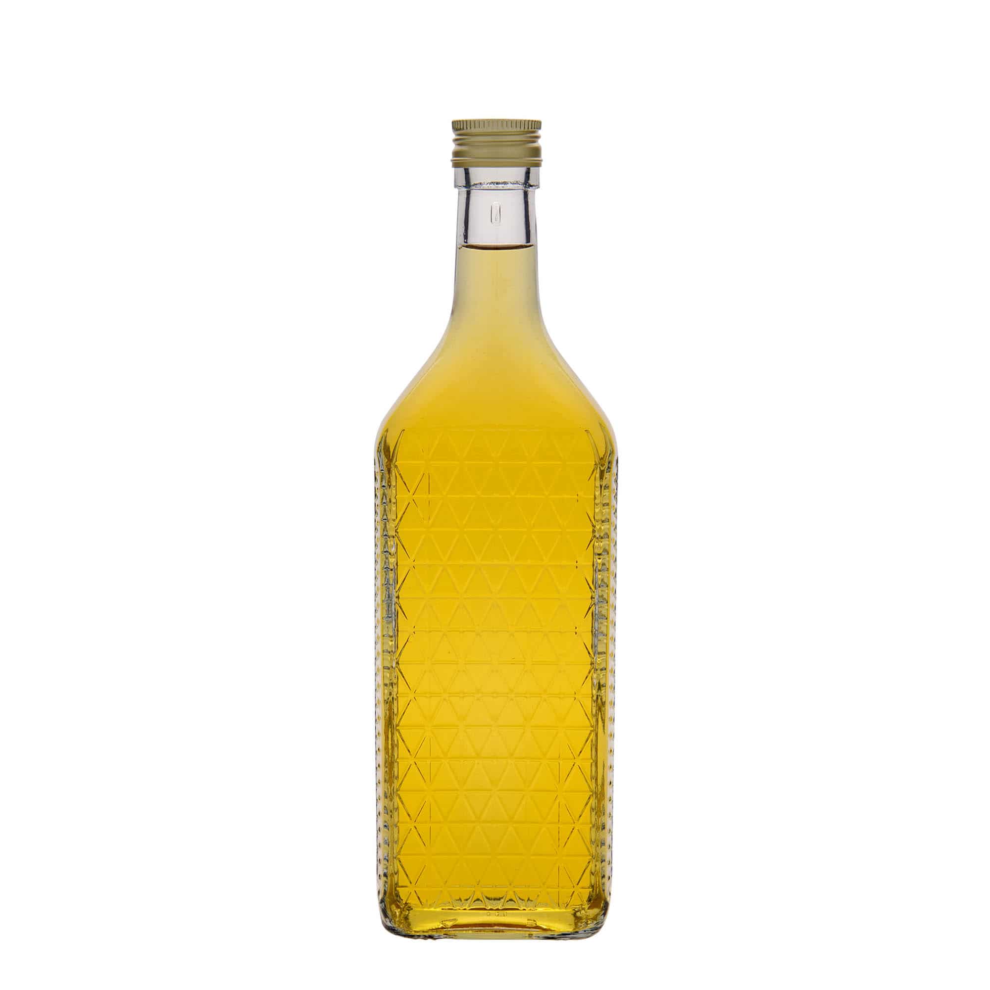 700 ml-es üvegpalack 'Caruso', négyszögletű, szájnyílás: PP 31,5