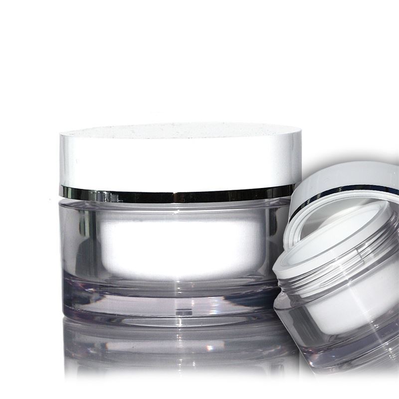 30 ml tégely, SAN műanyag, fehér, nyílás: csavarzár 30 ml tégely, SAN műanyag, fehér, nyílás: csavarzár