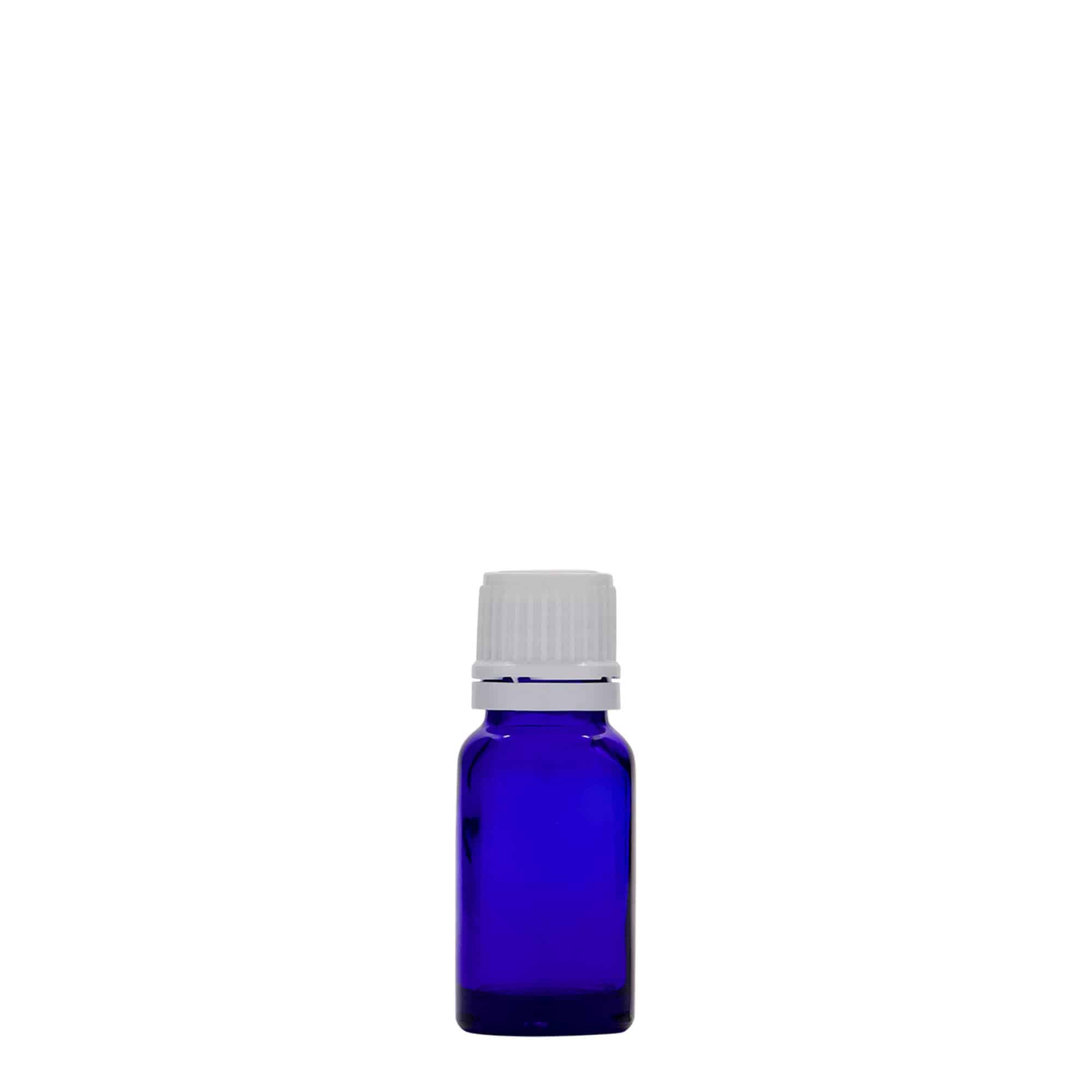 10 ml orvosi üveg, üveg, királykék, nyílás: DIN 18