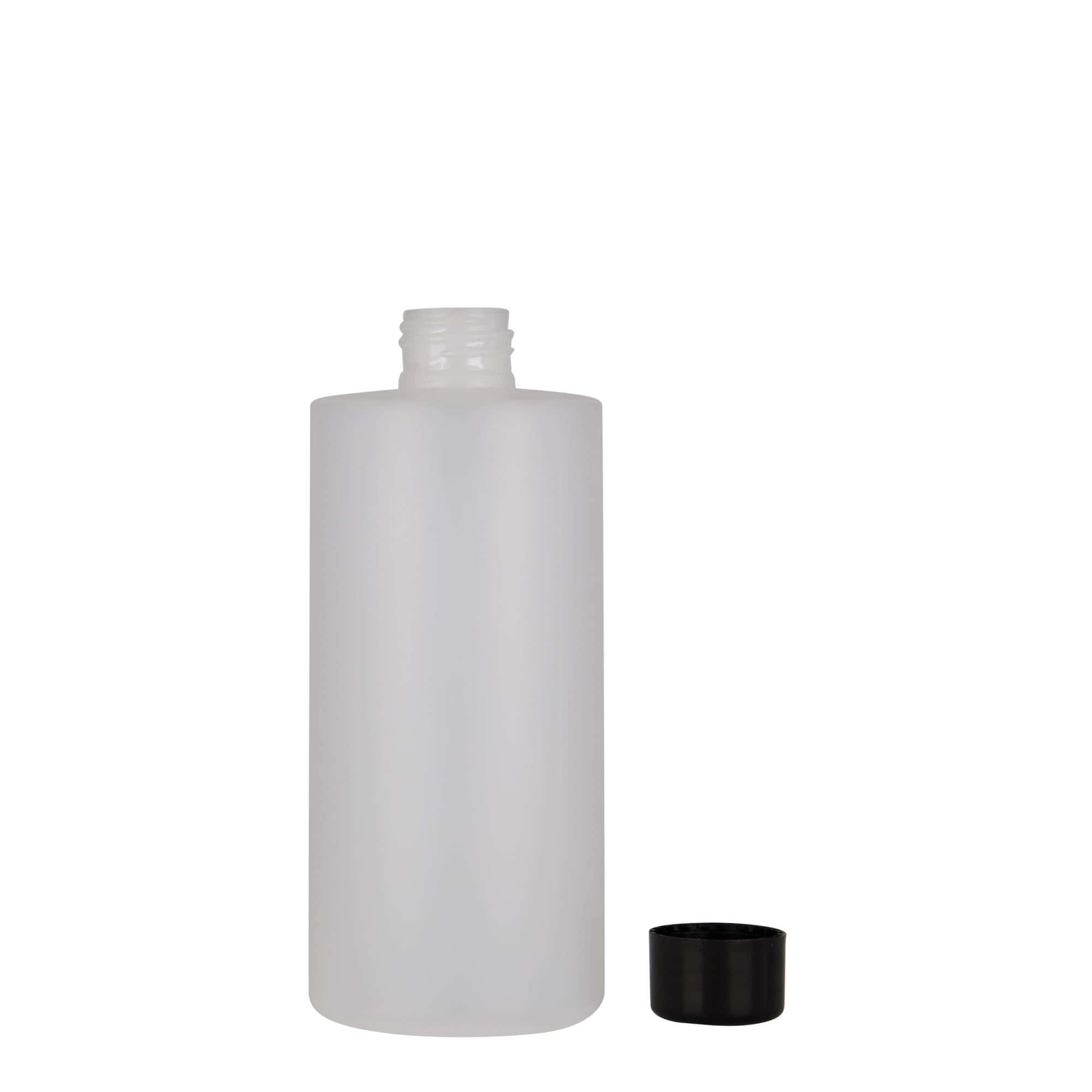 300 ml műanyag palack 'Pipe', HDPE, fehér, nyílás: 24/410
