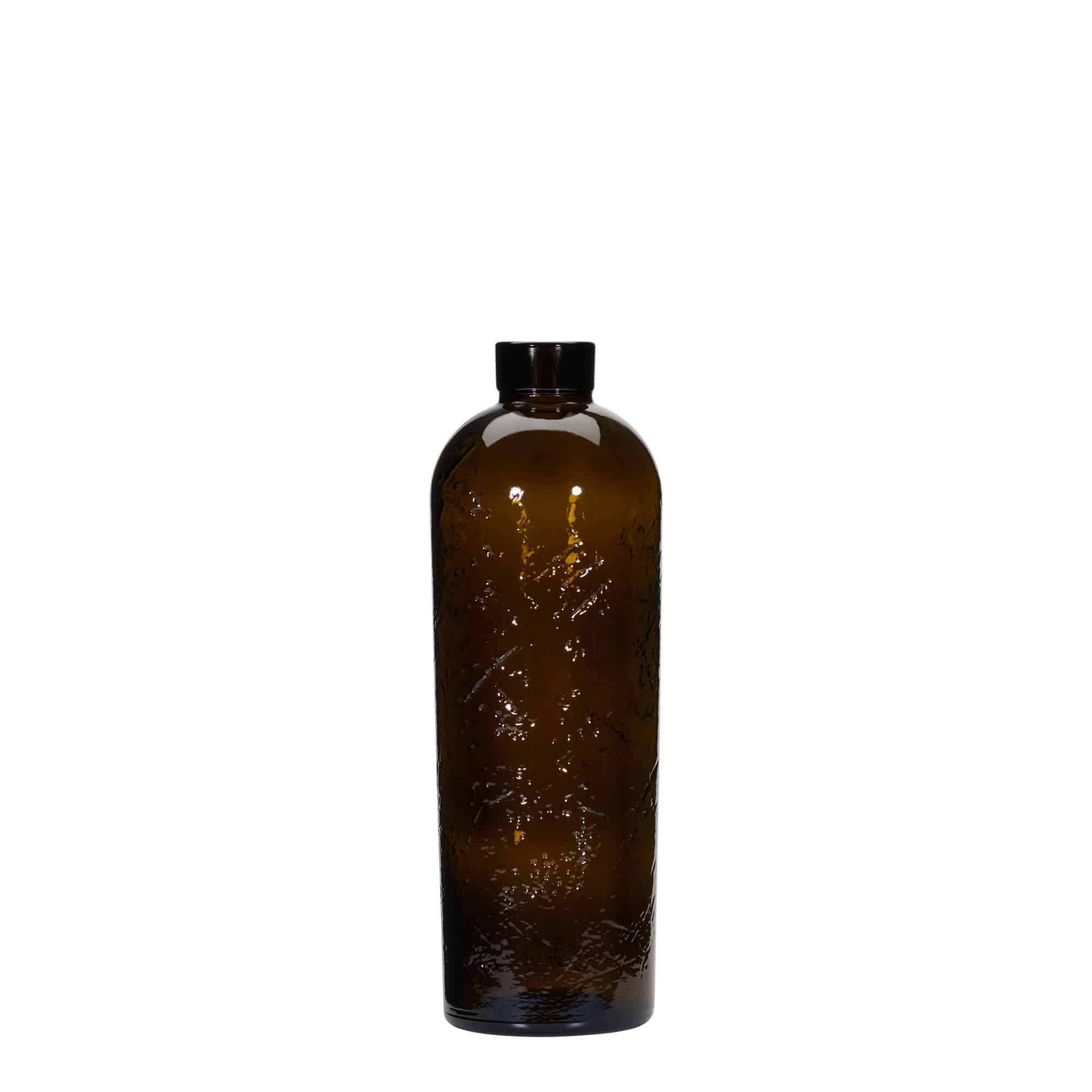 700 ml vadon készített üvegpalack 'Natural', barna, nyílás: parafa