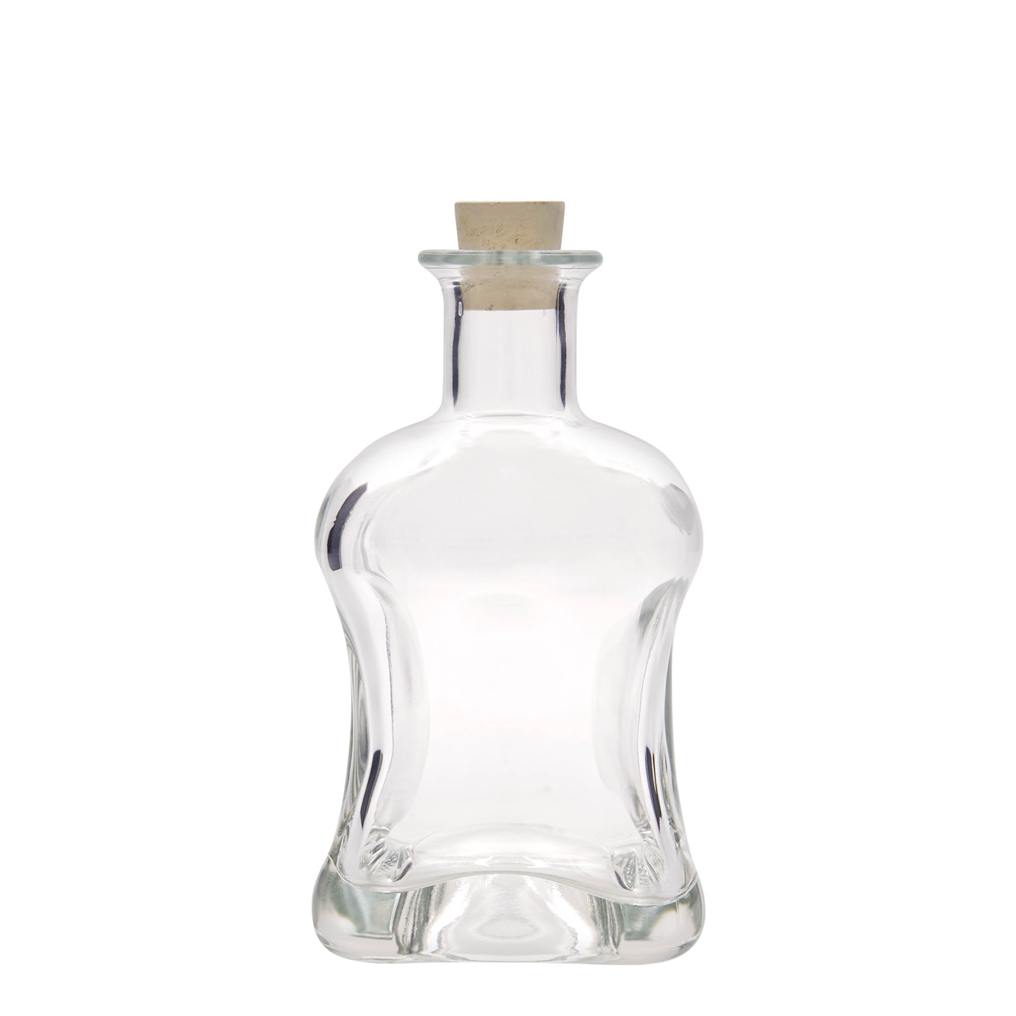 500 ml üvegpalack 'Dublin', négyzet alakú, nyílás: parafa