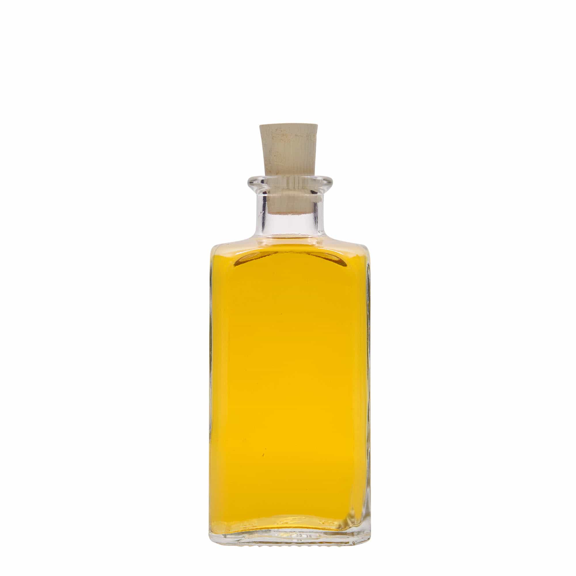 250 ml-es patikai üvegpalack Carré, négyzet alakú, szájnyílás: parafadugó