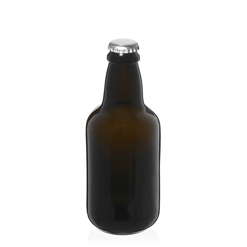 330 ml sörösüveg 'Era', üveg, antikzöld, nyak: csavaros kupak