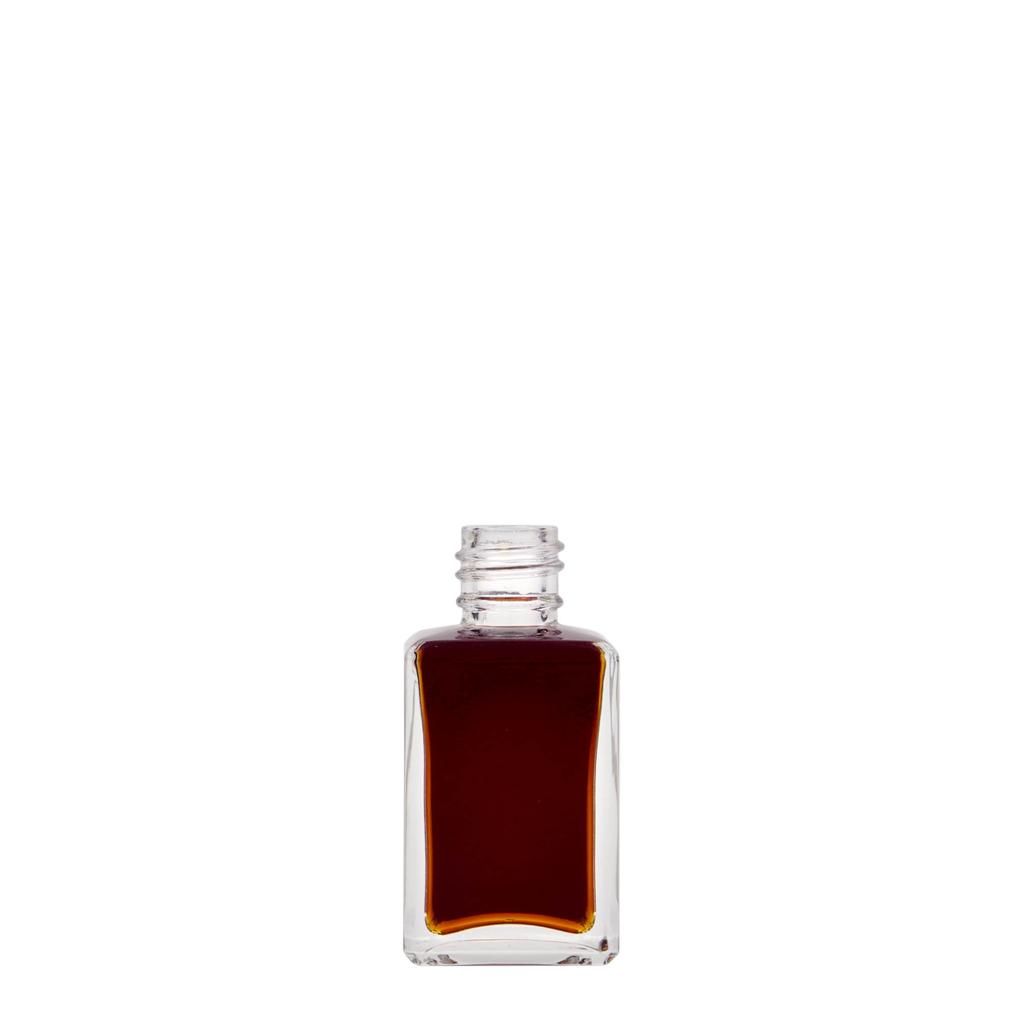 30 ml üvegpalack 'Tamme', négyzet alakú, nyílás: PP 18