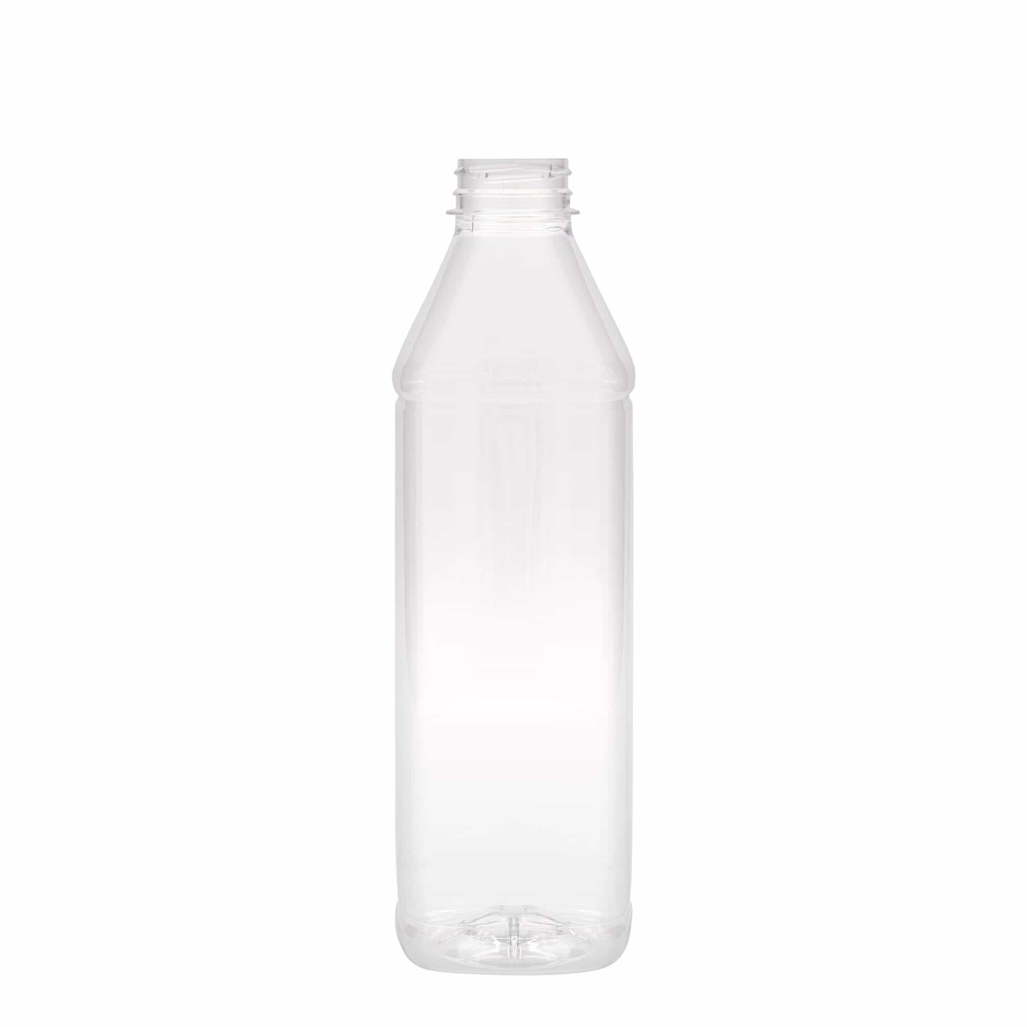 1000 ml-es PET-palack Milk and Juice Carré, négyzet alakú, műanyag, szájnyílás: 38 mm 1000 ml-es PET-palack Milk and Juice Carré, négyzet alakú, műanyag, szájnyílás: 38 mm