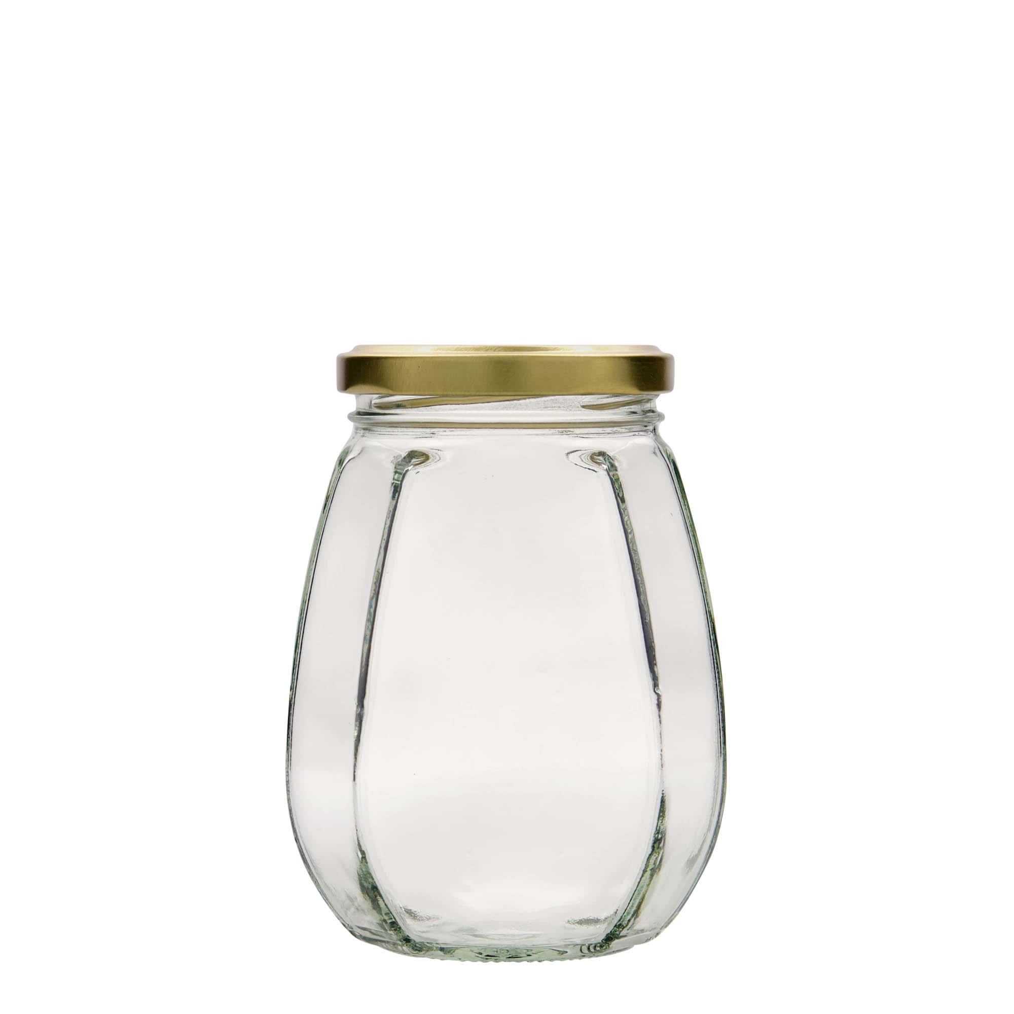 385 ml ékszertartó üveg, hatszögletű, nyílás: Twist-Off (TO 63)