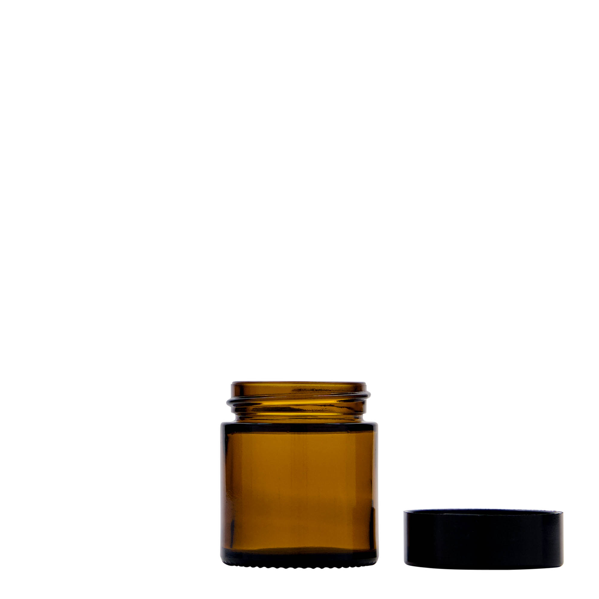 30 ml tégely 'Brown Line', üveg, barna, nyílás: csavarzár