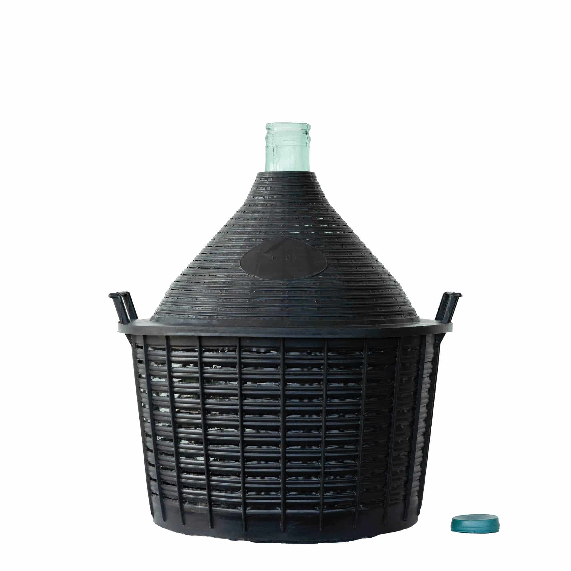 25 l ballonpalack keskeny nyakkal, üveg, nyílás: ráhúzható fedél