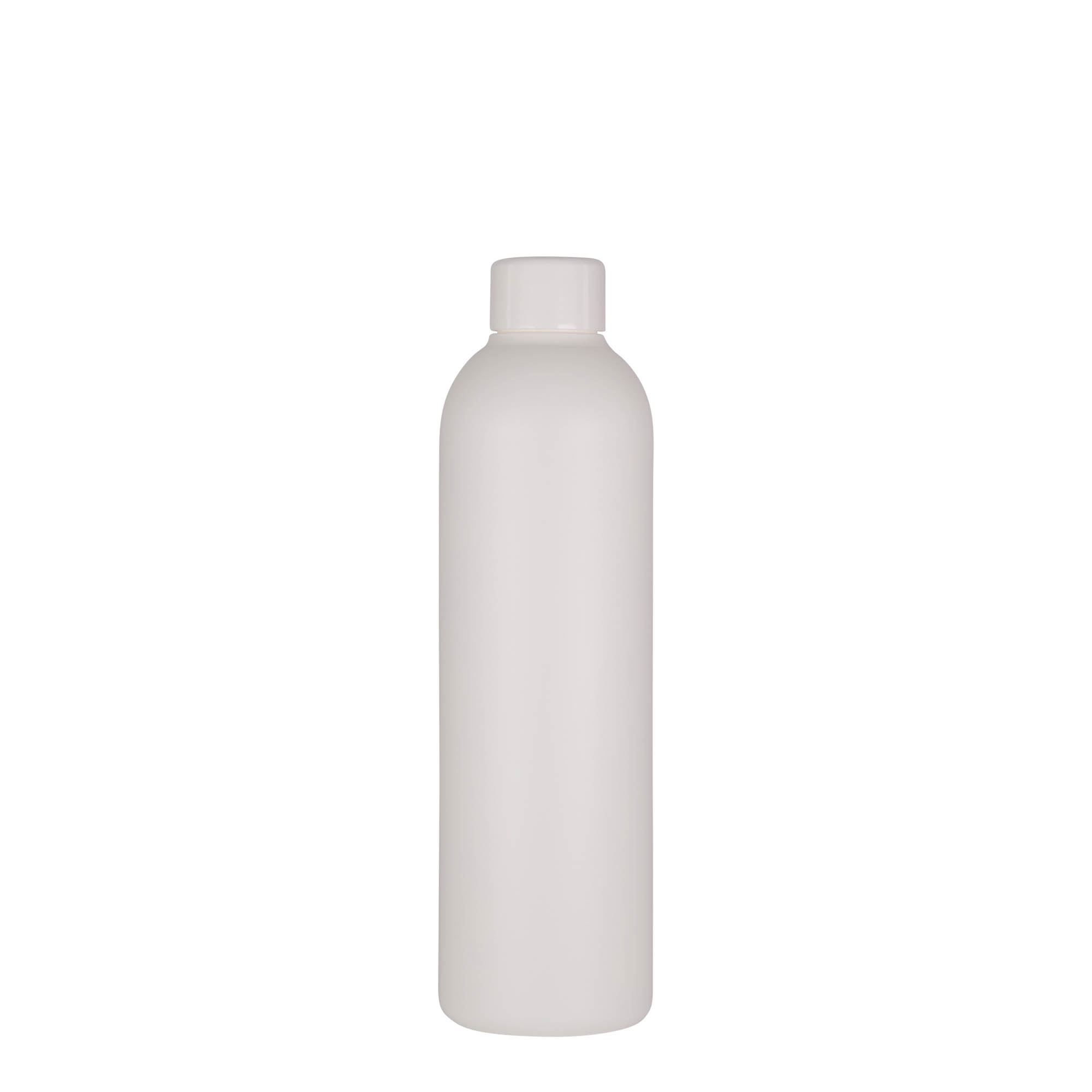 250 ml-es műanyag palack 'Tuffy', HDPE, fehér, szájnyílás: GPI 24/410