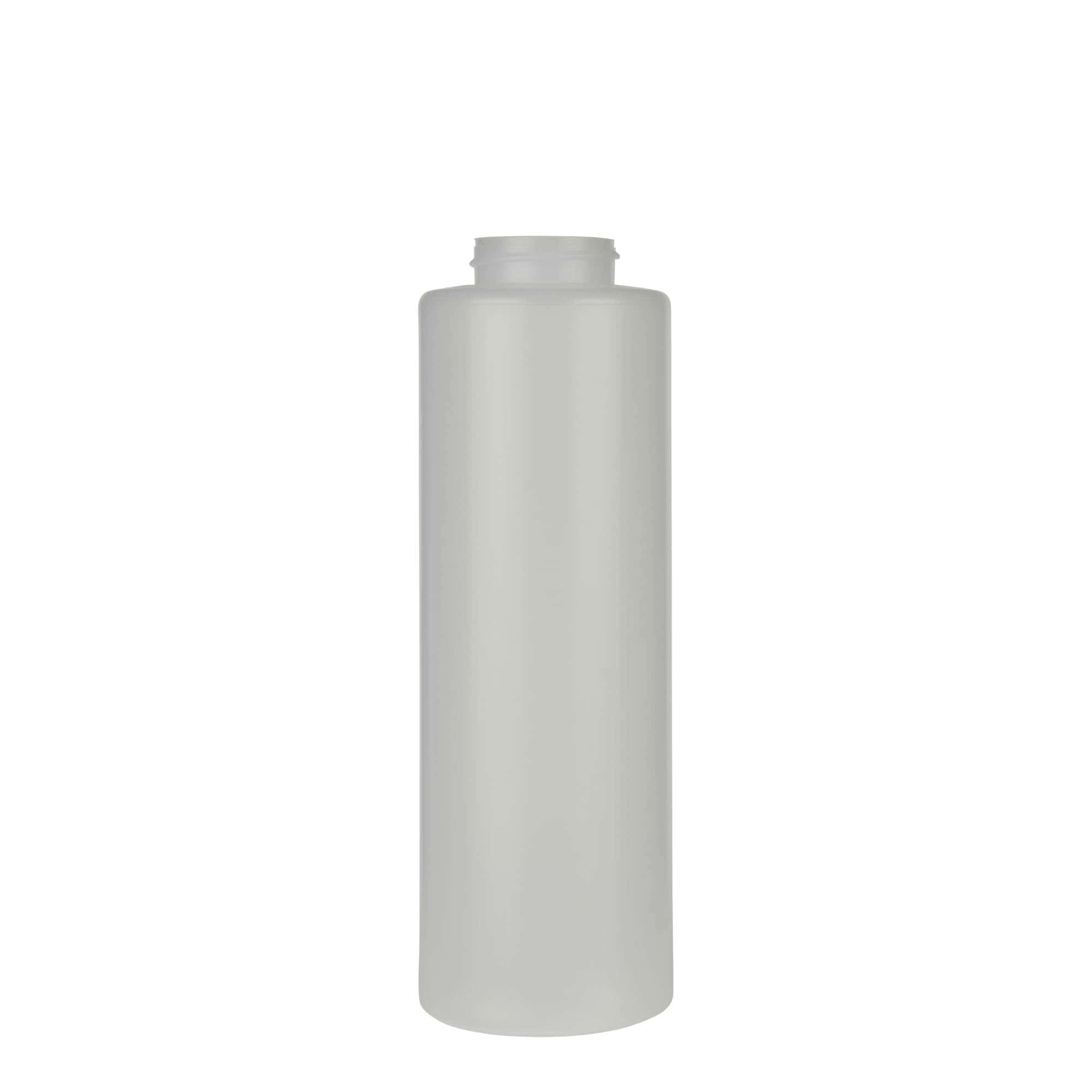 500 ml szószos üveg, LDPE műanyag, természetes, nyílás: 38/400