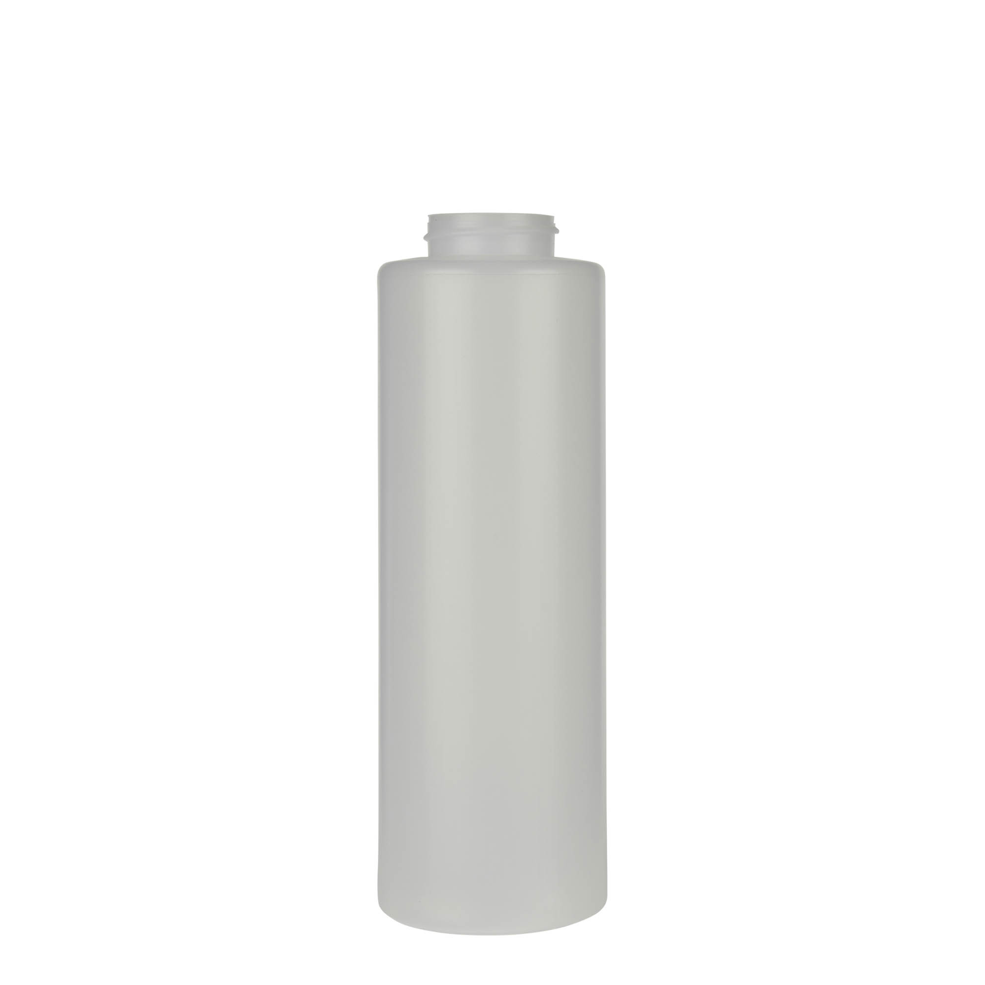 500 ml szószos üveg, LDPE műanyag, természetes, nyílás: 38/400