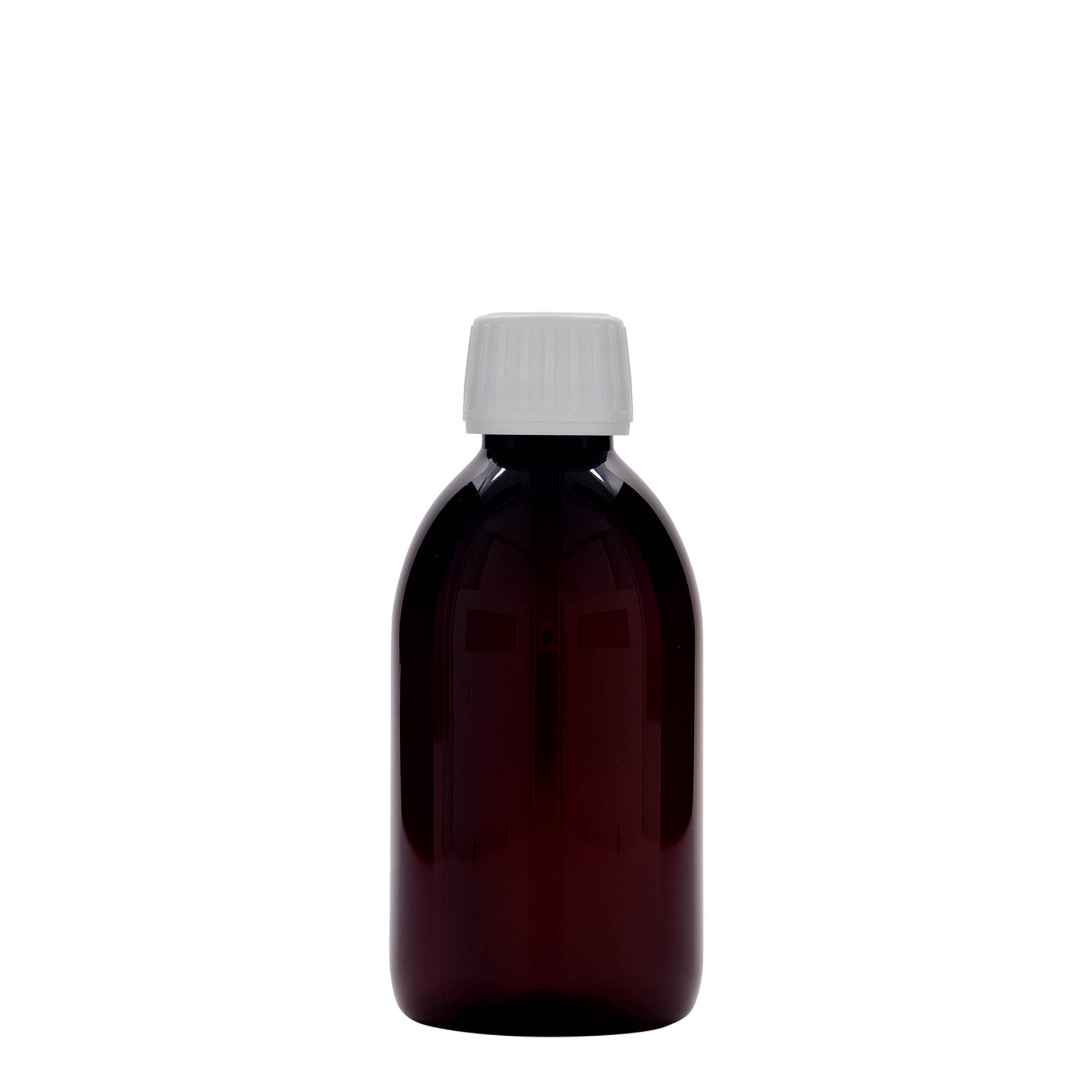 250 ml-es PET-patikai üveg, barna, műanyag, szájnyílás: PP 28